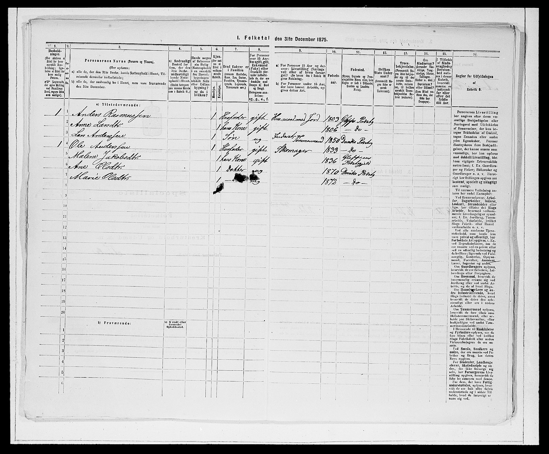 SAB, 1875 Census for 1442P Davik, 1875, p. 48