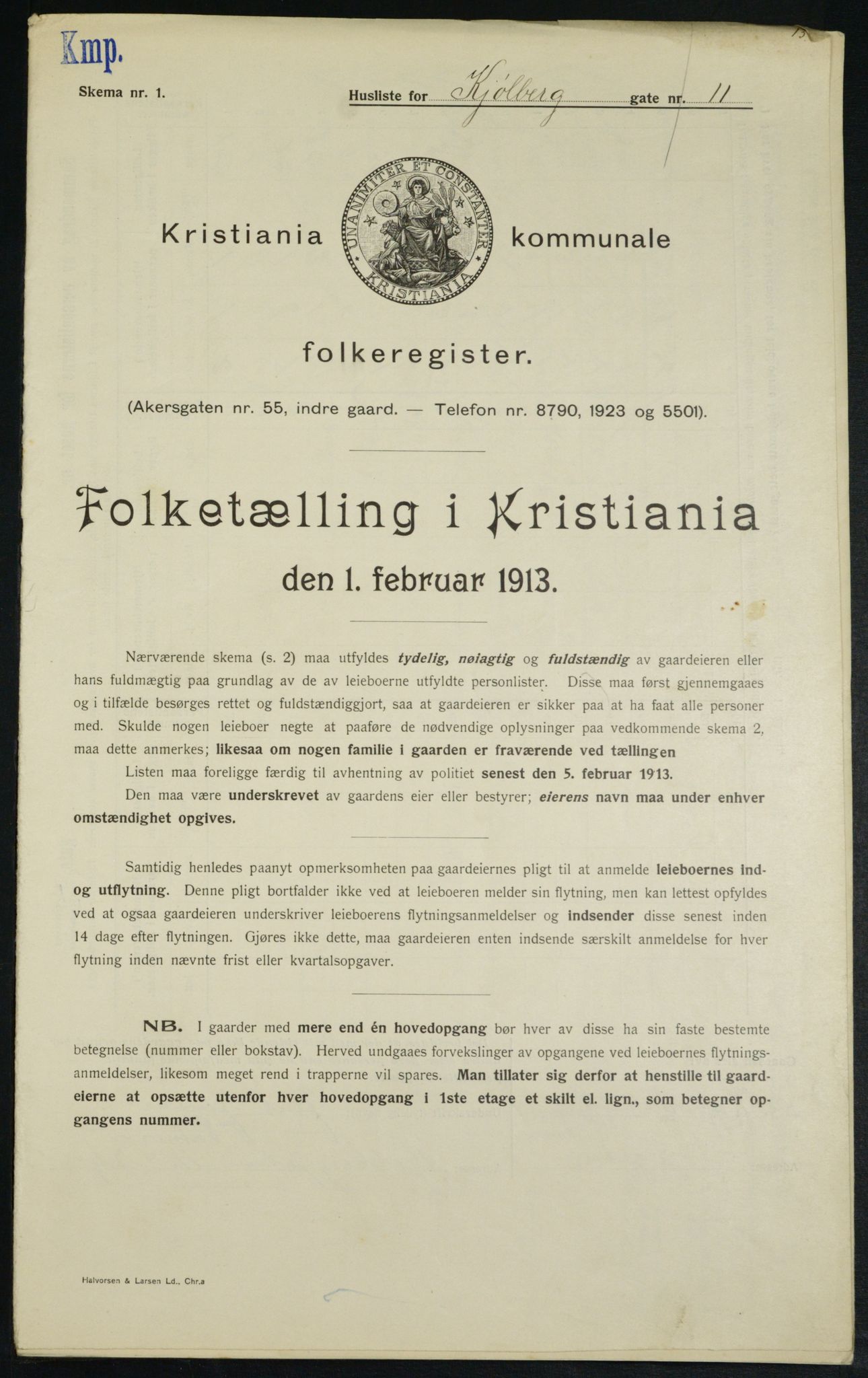 OBA, Municipal Census 1913 for Kristiania, 1913, p. 51229