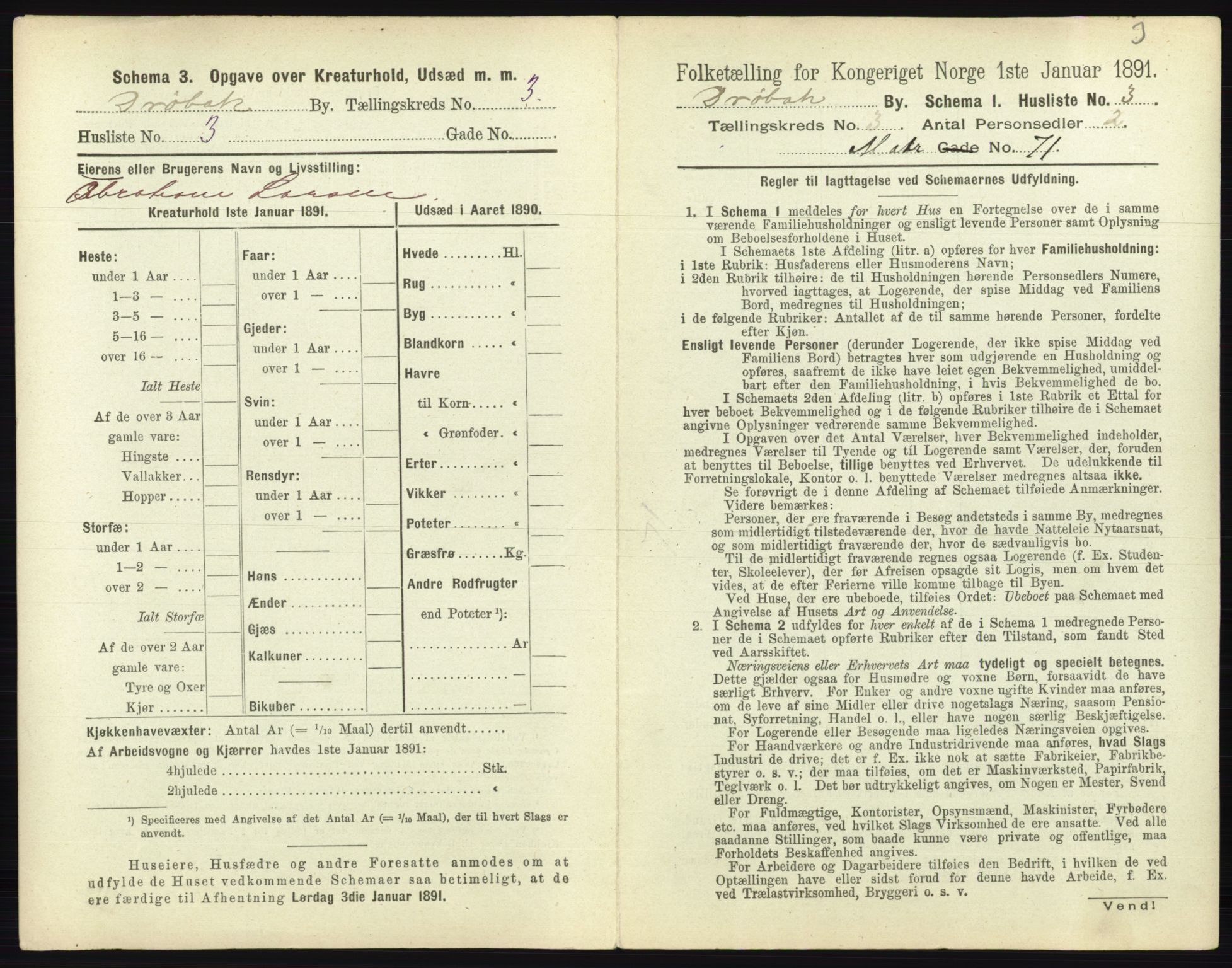 RA, 1891 census for 0203 Drøbak, 1891, p. 327