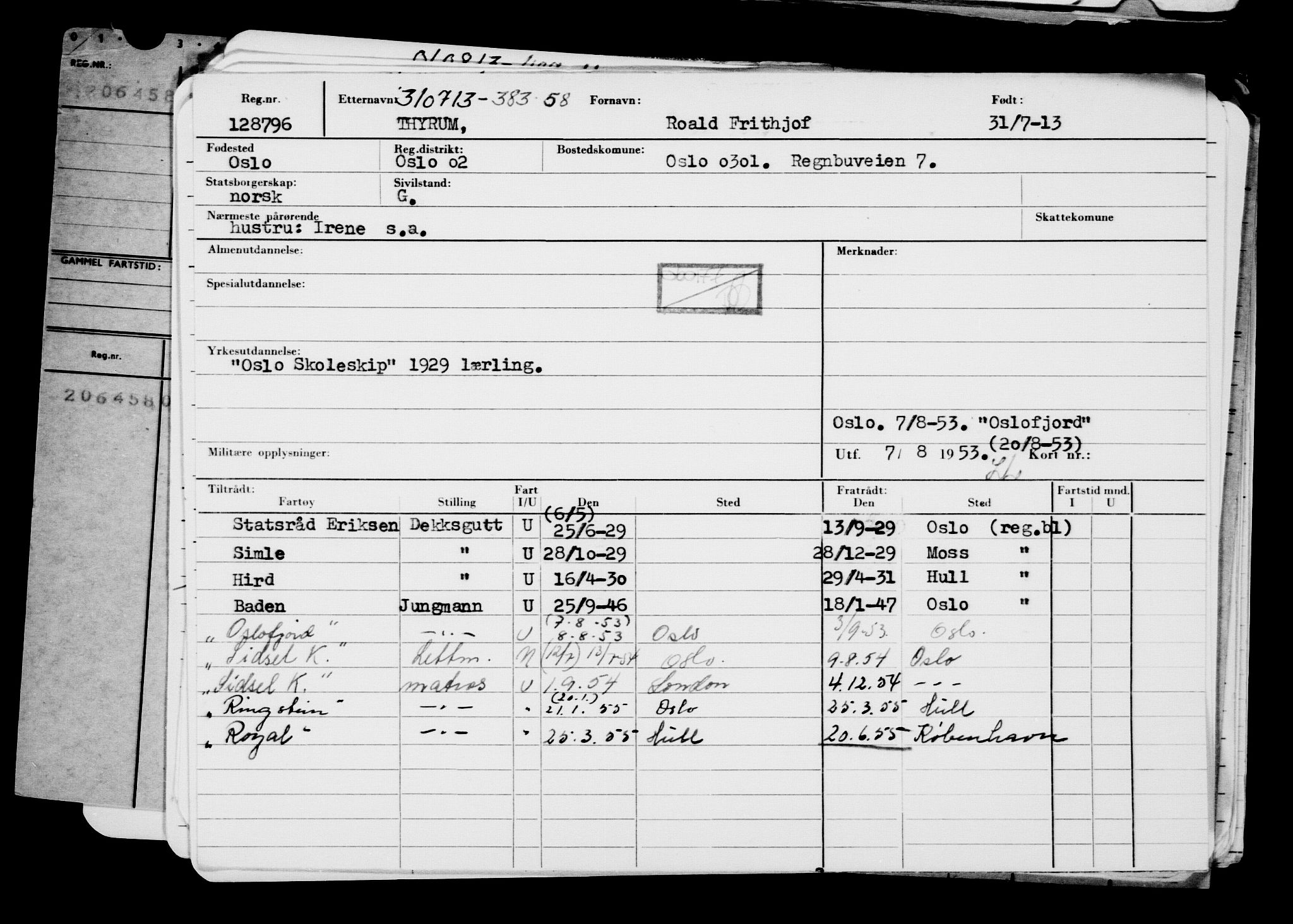 Direktoratet for sjømenn, AV/RA-S-3545/G/Gb/L0114: Hovedkort, 1913, p. 431