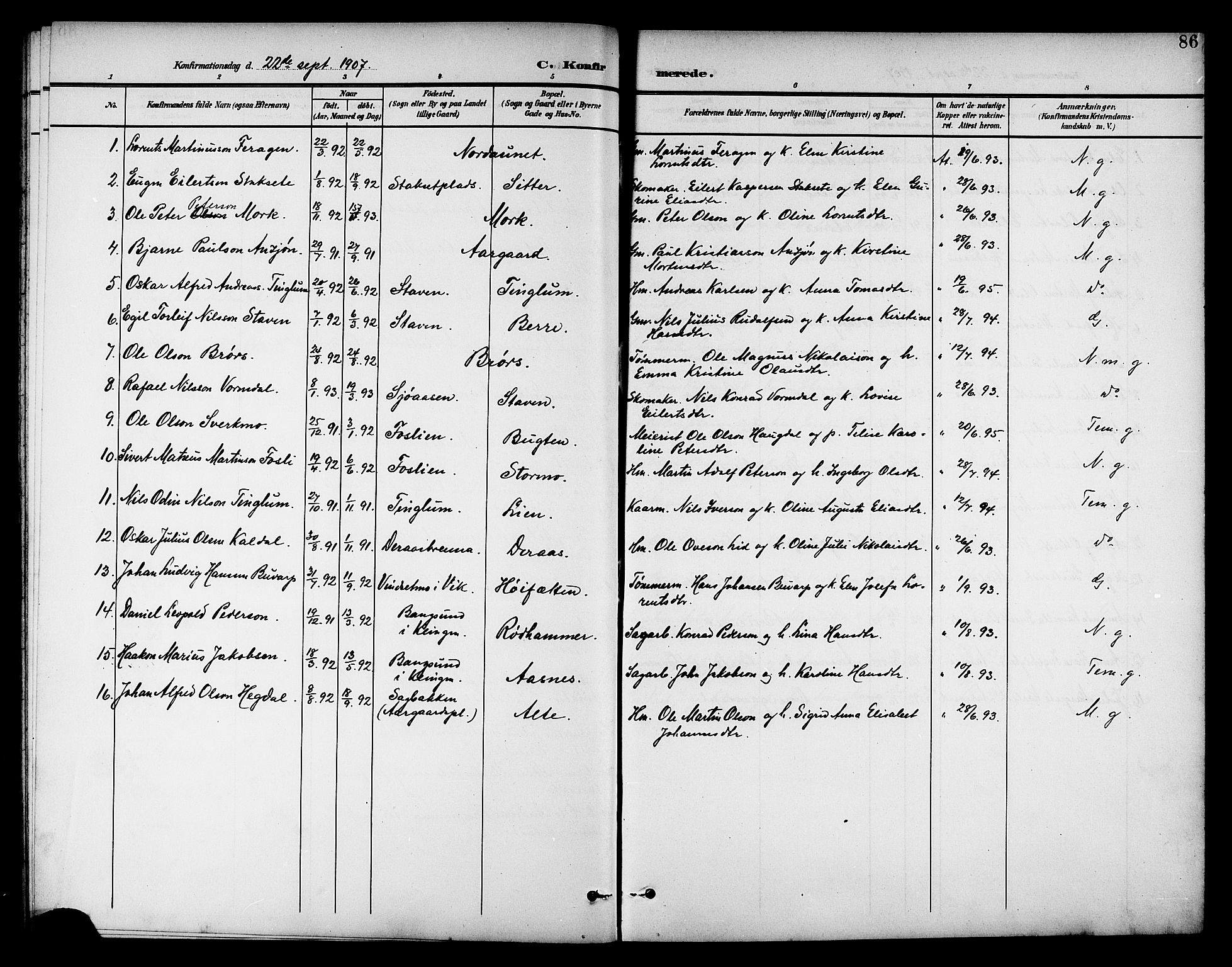Ministerialprotokoller, klokkerbøker og fødselsregistre - Nord-Trøndelag, SAT/A-1458/742/L0412: Parish register (copy) no. 742C03, 1898-1910, p. 86
