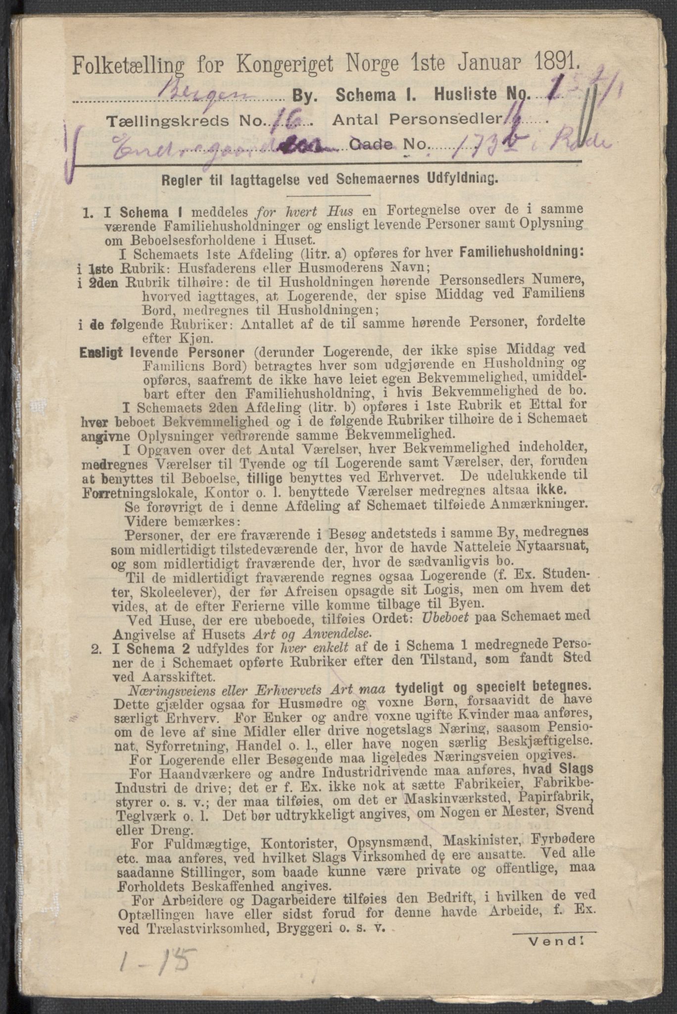 RA, 1891 Census for 1301 Bergen, 1891, p. 2466