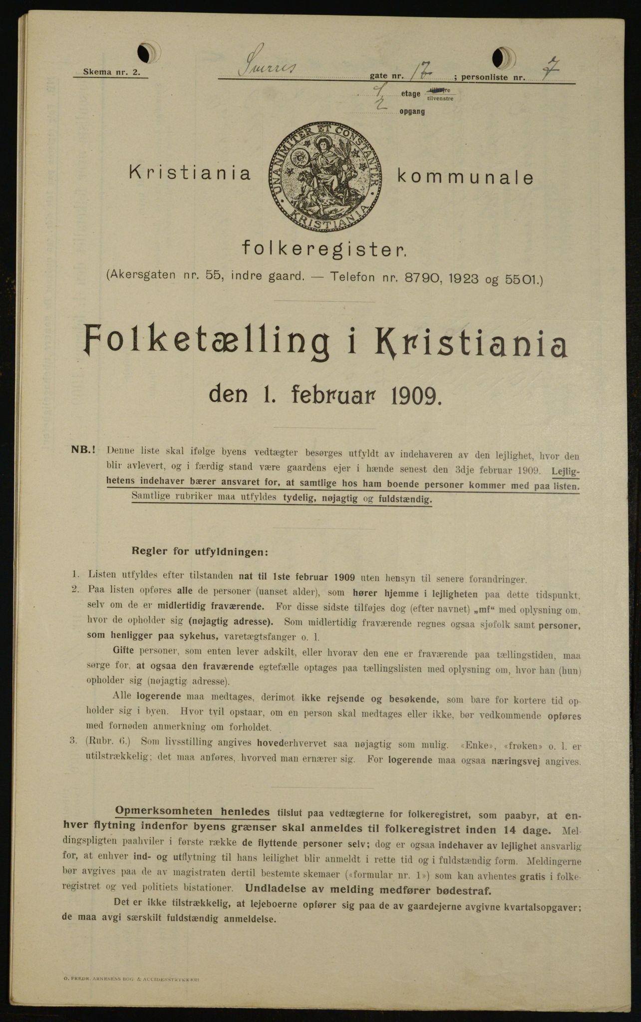 OBA, Municipal Census 1909 for Kristiania, 1909, p. 95860