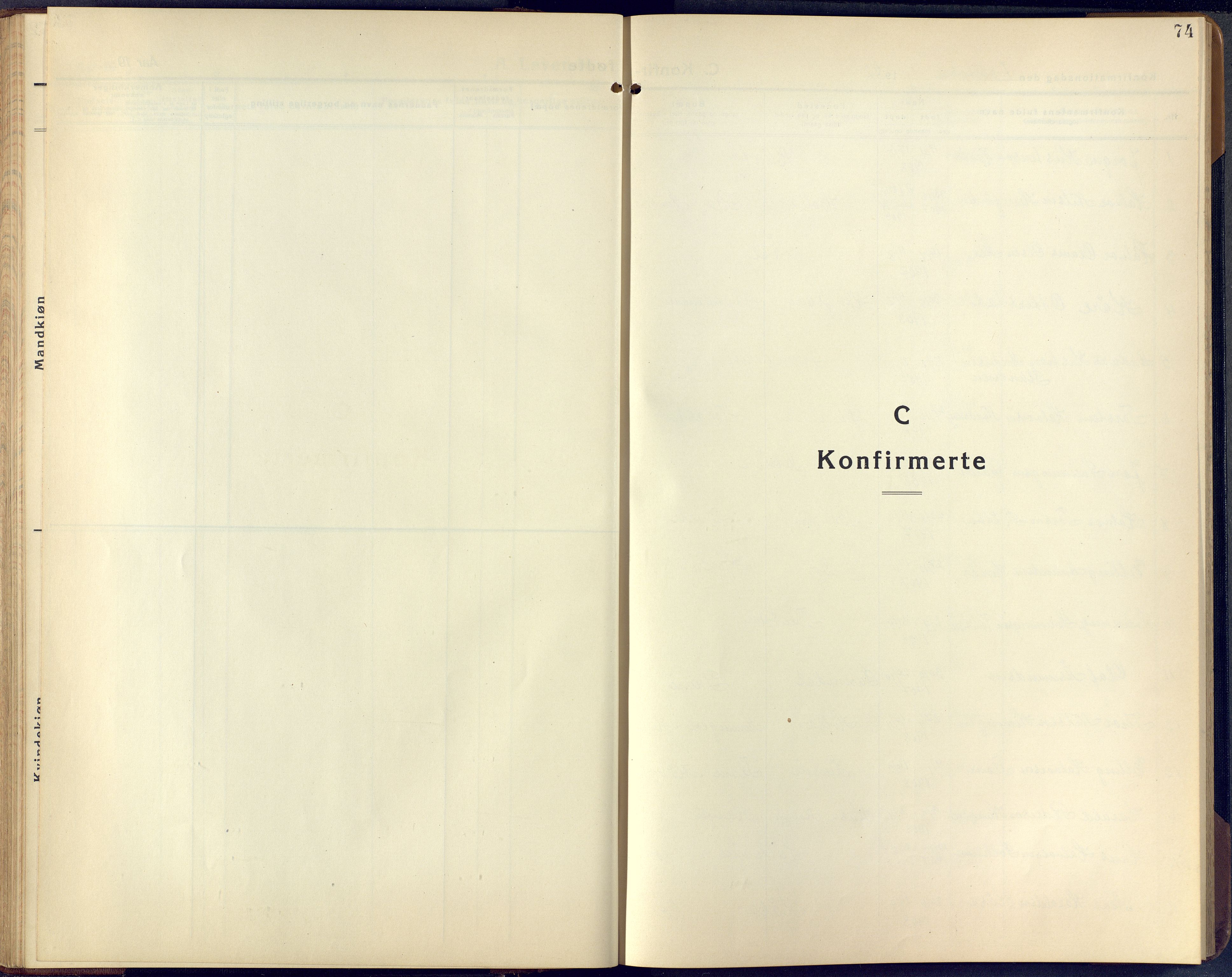 Lunde kirkebøker, SAKO/A-282/F/Fa/L0006: Parish register (official) no. I 6, 1922-1940, p. 74