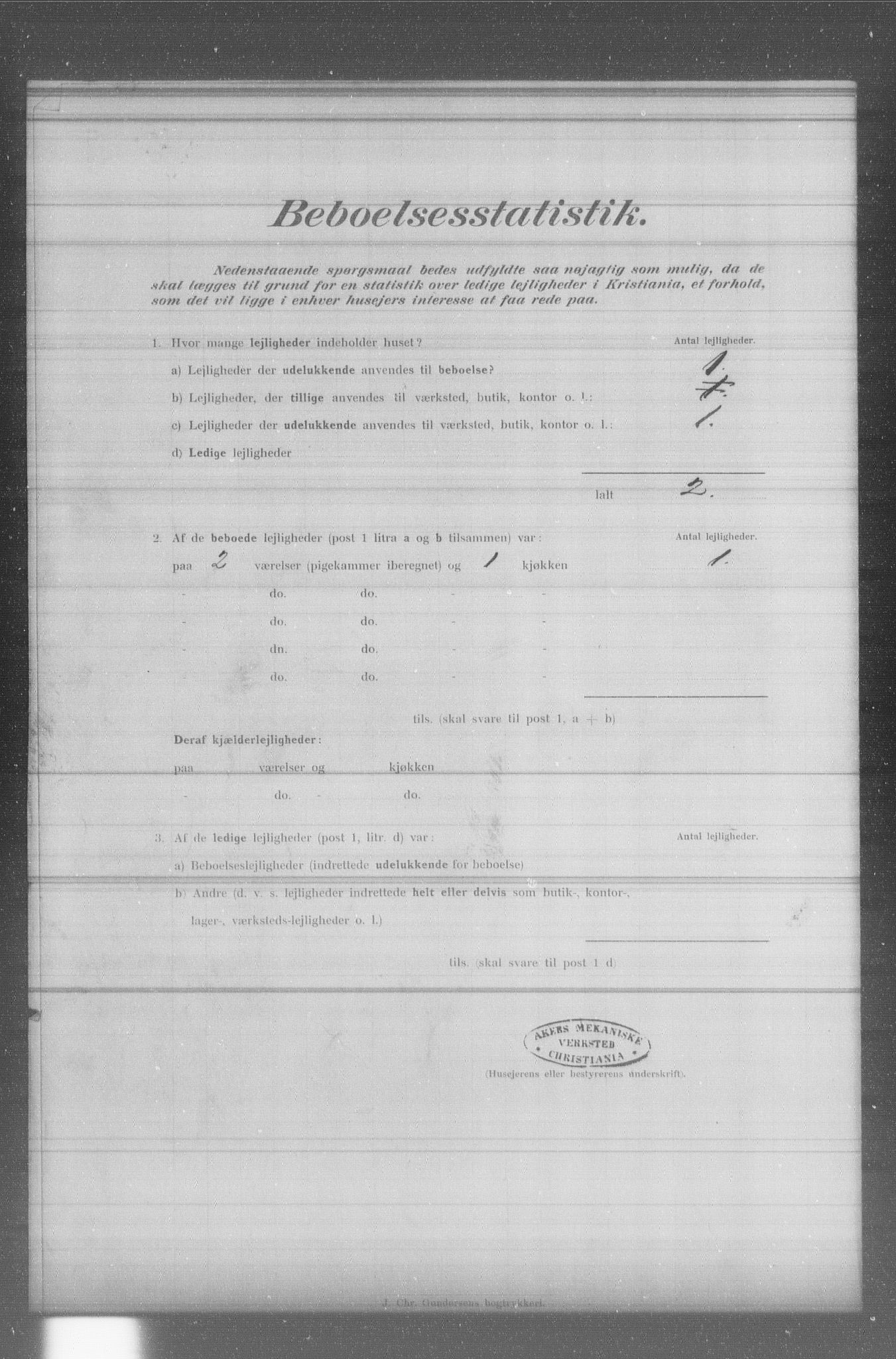 OBA, Municipal Census 1902 for Kristiania, 1902, p. 3012