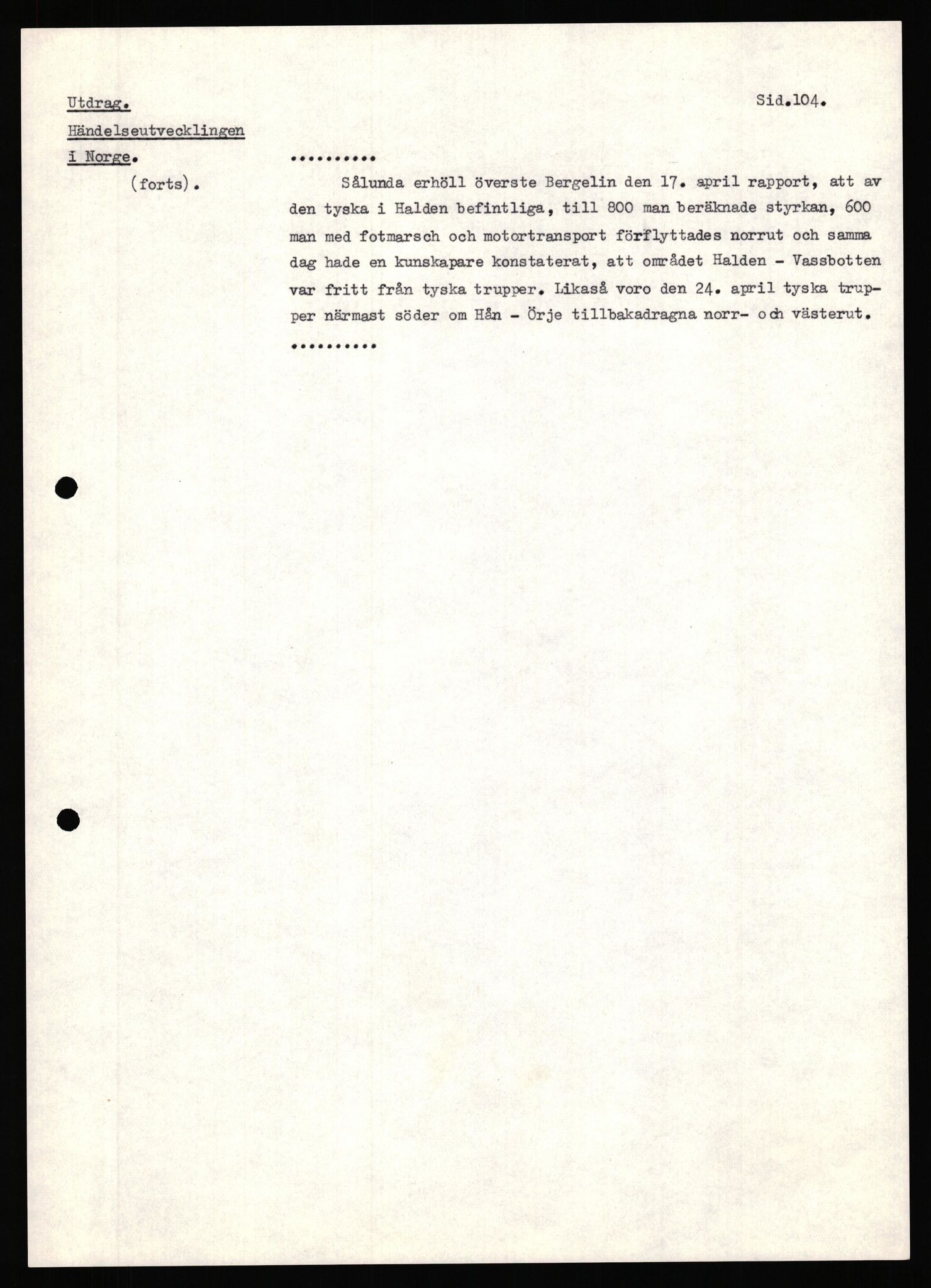 Forsvaret, Forsvarets krigshistoriske avdeling, AV/RA-RAFA-2017/Y/Yf/L0204: II-C-11-2110 - Norske internert i Sverige 1940 / Tysk frigivelse av norsk soldat, 1940, p. 7