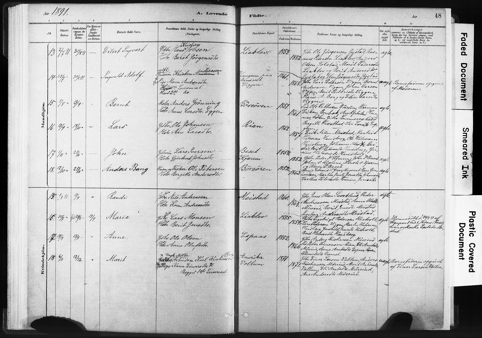 Ministerialprotokoller, klokkerbøker og fødselsregistre - Sør-Trøndelag, AV/SAT-A-1456/665/L0773: Parish register (official) no. 665A08, 1879-1905, p. 48