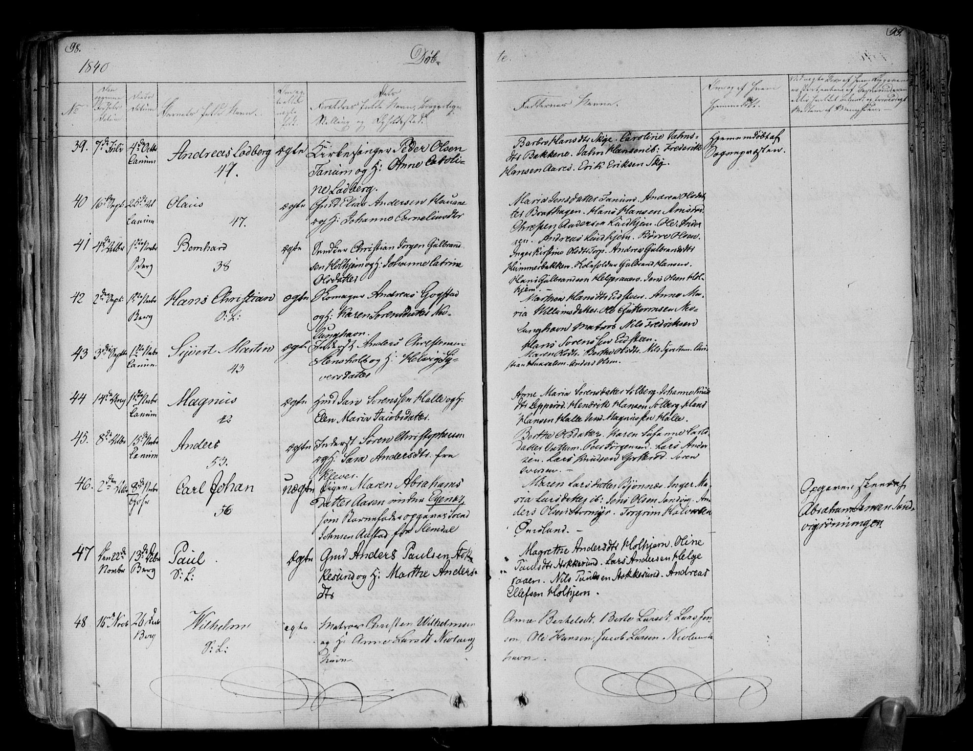 Brunlanes kirkebøker, SAKO/A-342/F/Fa/L0003: Parish register (official) no. I 3, 1834-1845, p. 98-99