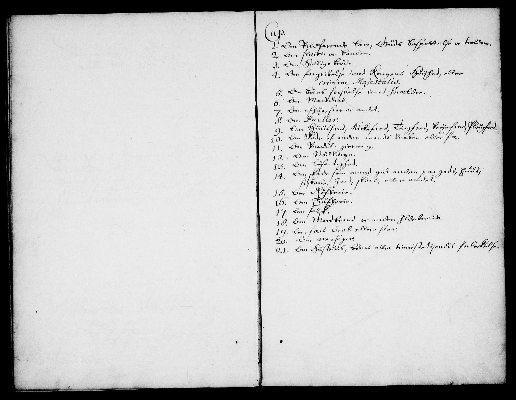 Danske Kanselli, Skapsaker, RA/EA-4061/G/L0008: Tillegg til skapsakene, 1666-1688, p. 252