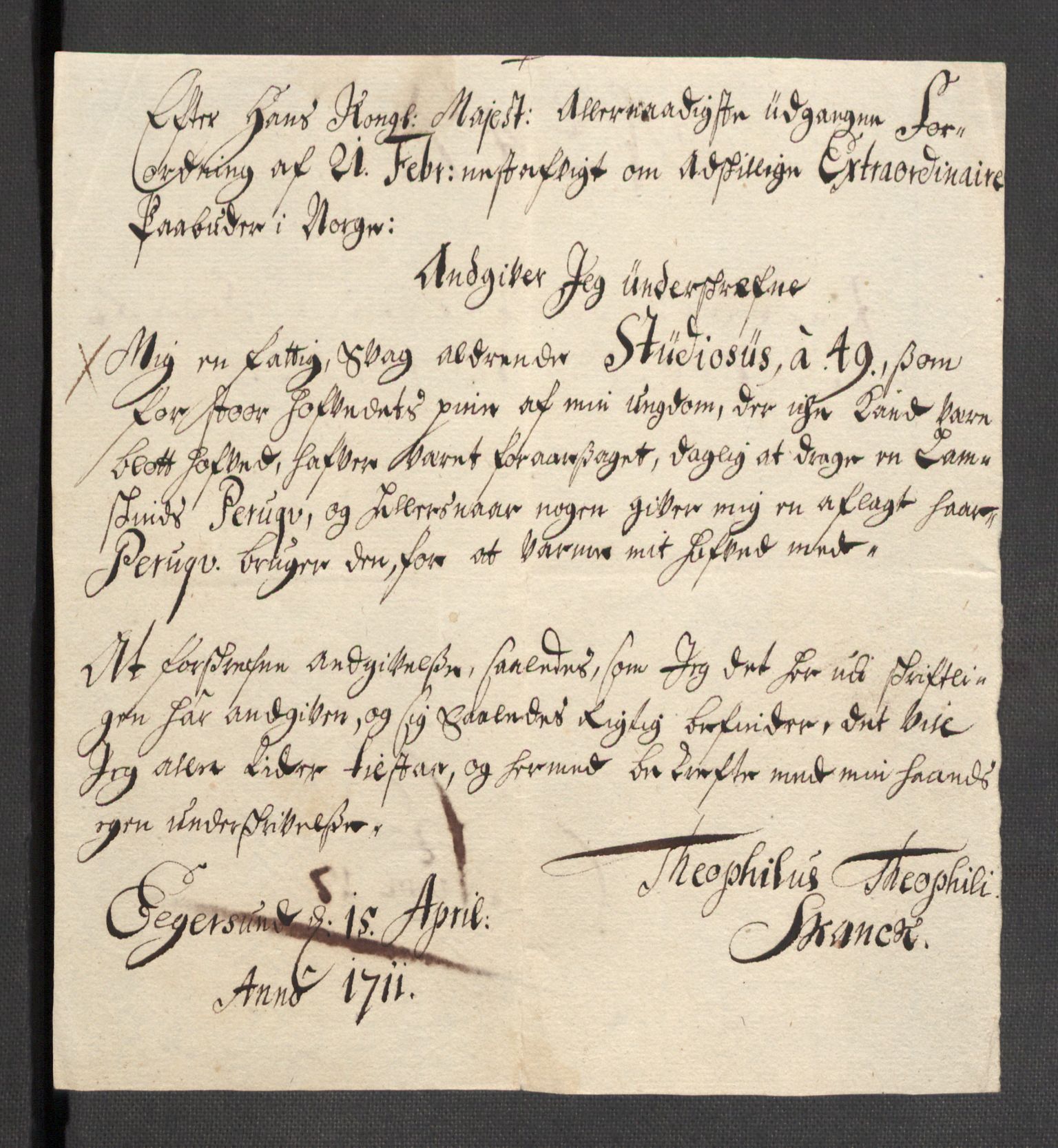 Rentekammeret inntil 1814, Reviderte regnskaper, Fogderegnskap, AV/RA-EA-4092/R46/L2735: Fogderegnskap Jæren og Dalane, 1711, p. 415