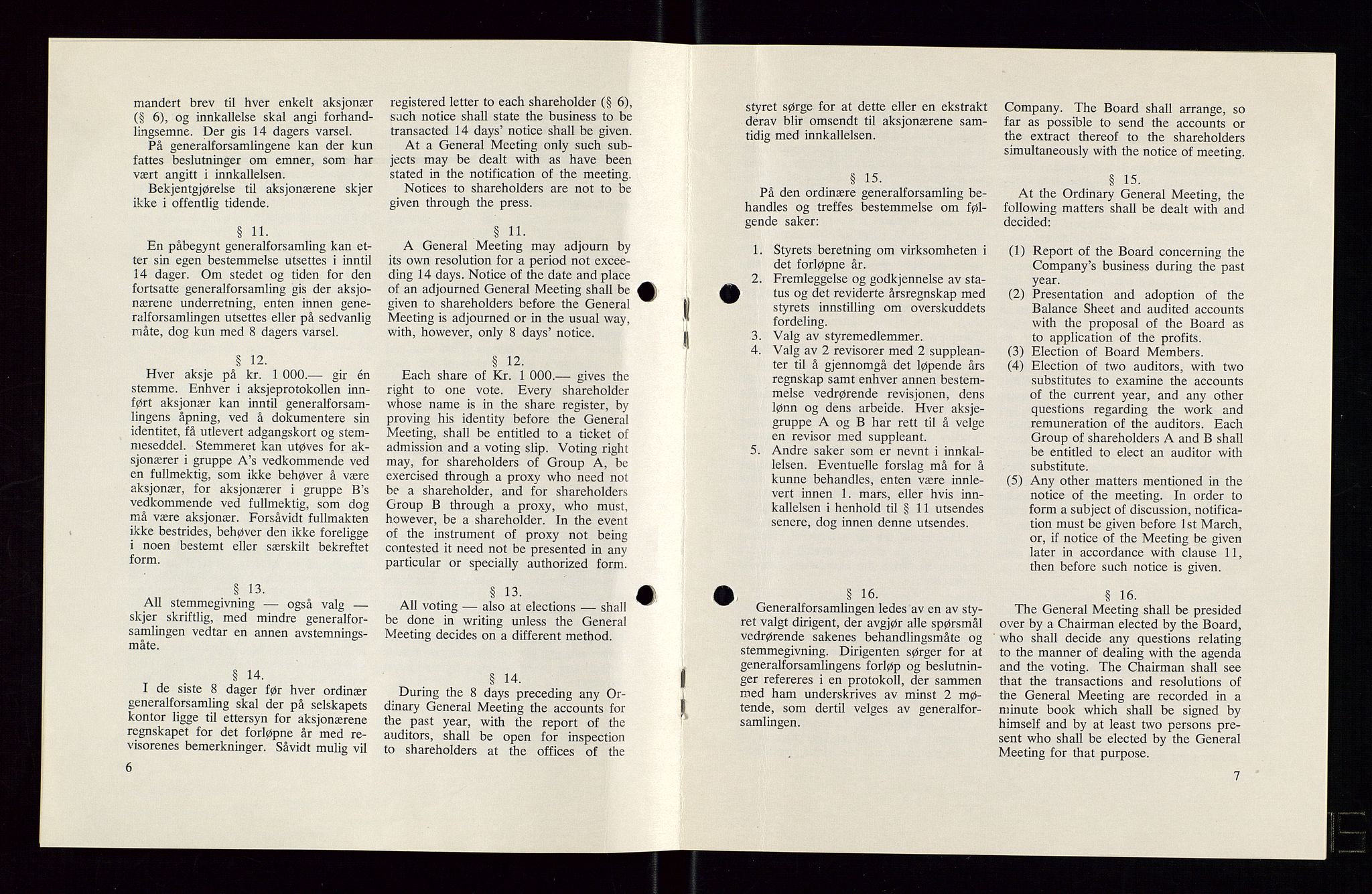 PA 1544 - Norsk Brændselolje A/S, AV/SAST-A-101965/1/A/Aa/L0006/0002: Generalforamling / General- og ekstraordinær generalforsamling 1951, 1951, p. 97