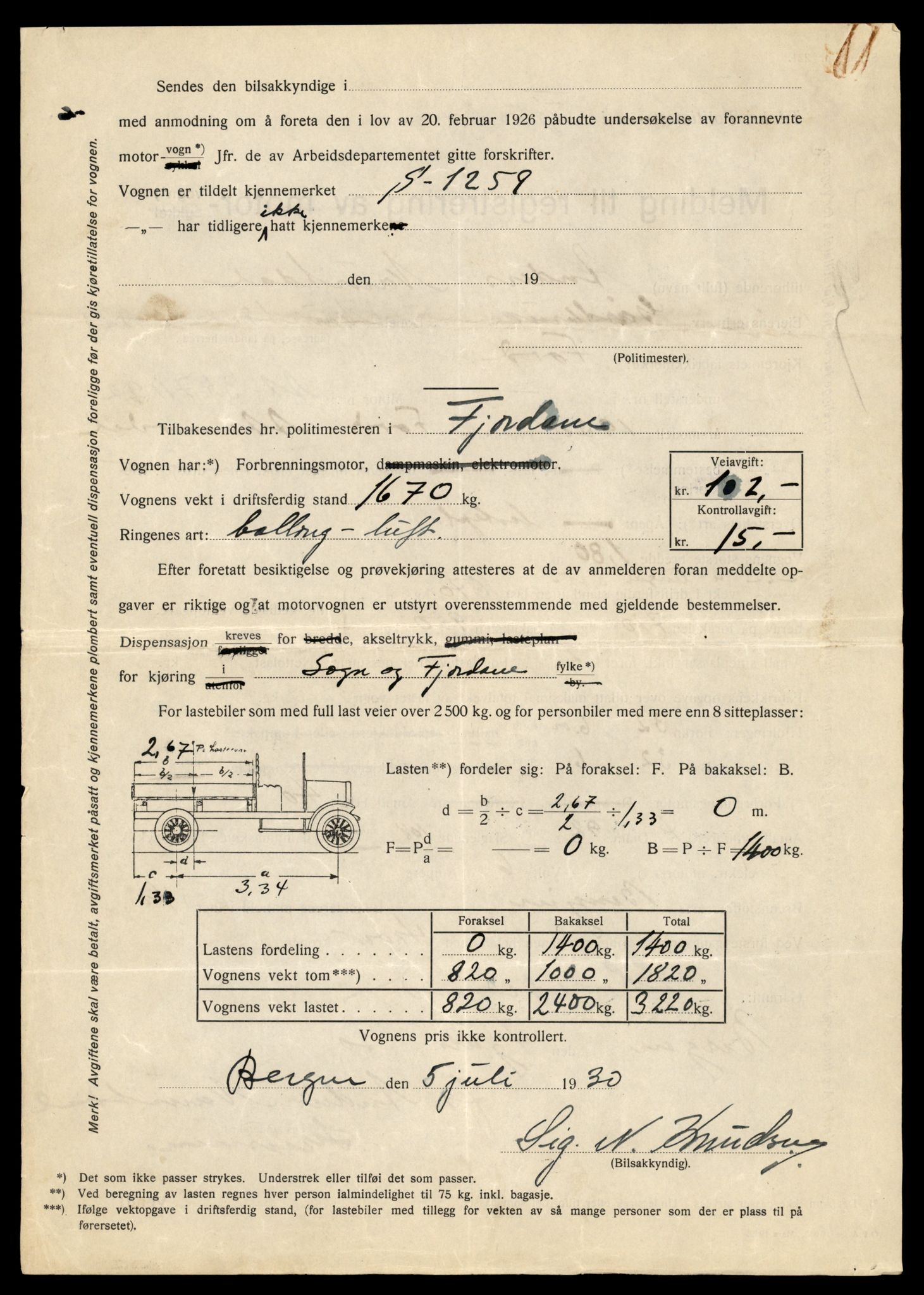 Møre og Romsdal vegkontor - Ålesund trafikkstasjon, SAT/A-4099/F/Fe/L0013: Registreringskort for kjøretøy T 1451 - T 1564, 1927-1998, p. 1928