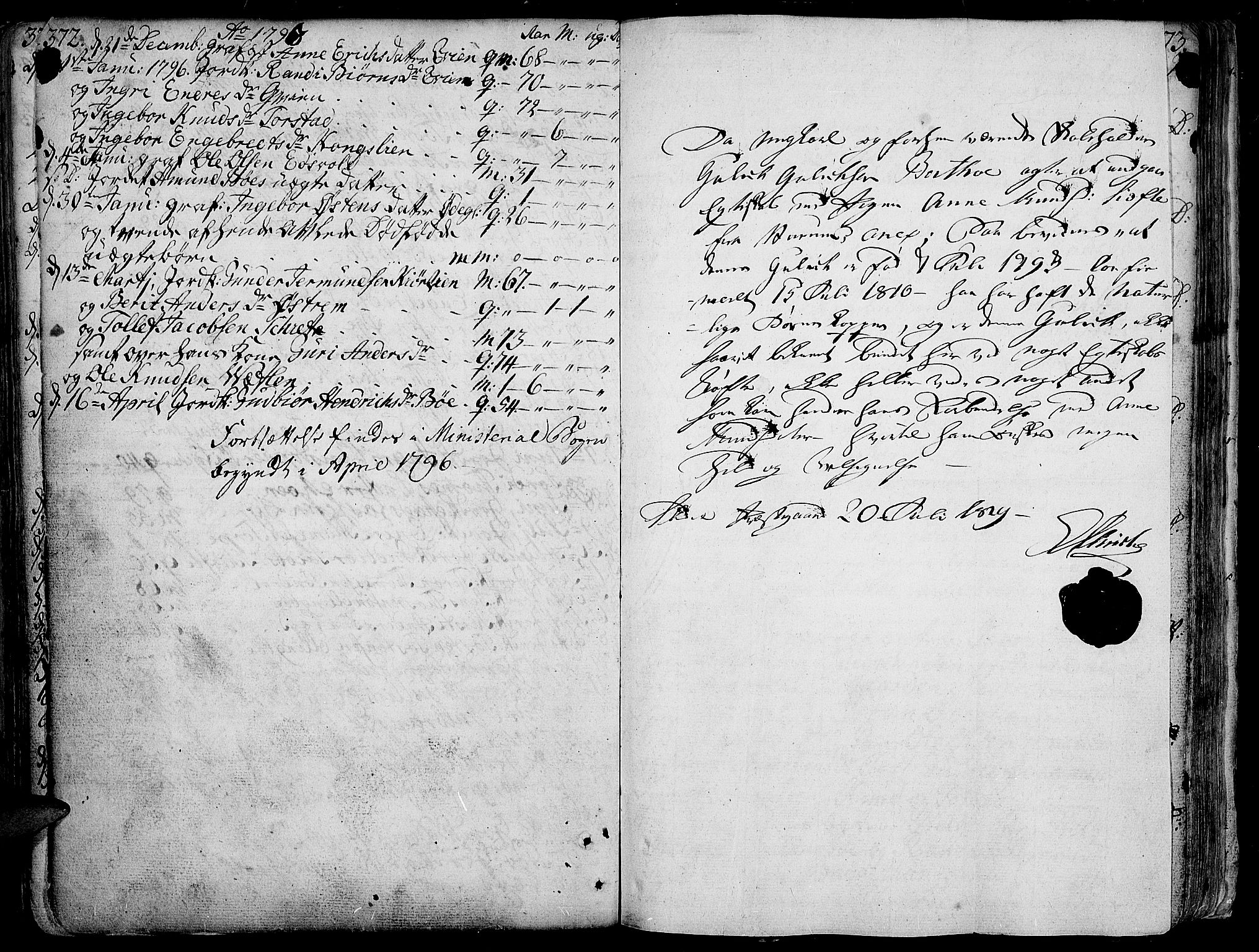 Vang prestekontor, Valdres, SAH/PREST-140/H/Ha/L0001: Parish register (official) no. 1, 1730-1796, p. 372