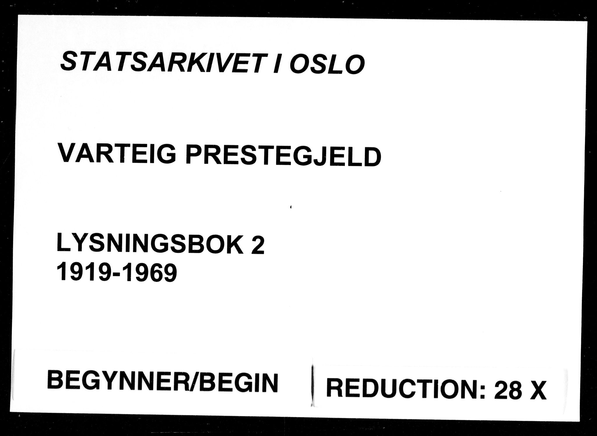 Varteig prestekontor Kirkebøker, SAO/A-10447a/H/Ha/L0002: Banns register no. 2, 1919-1969