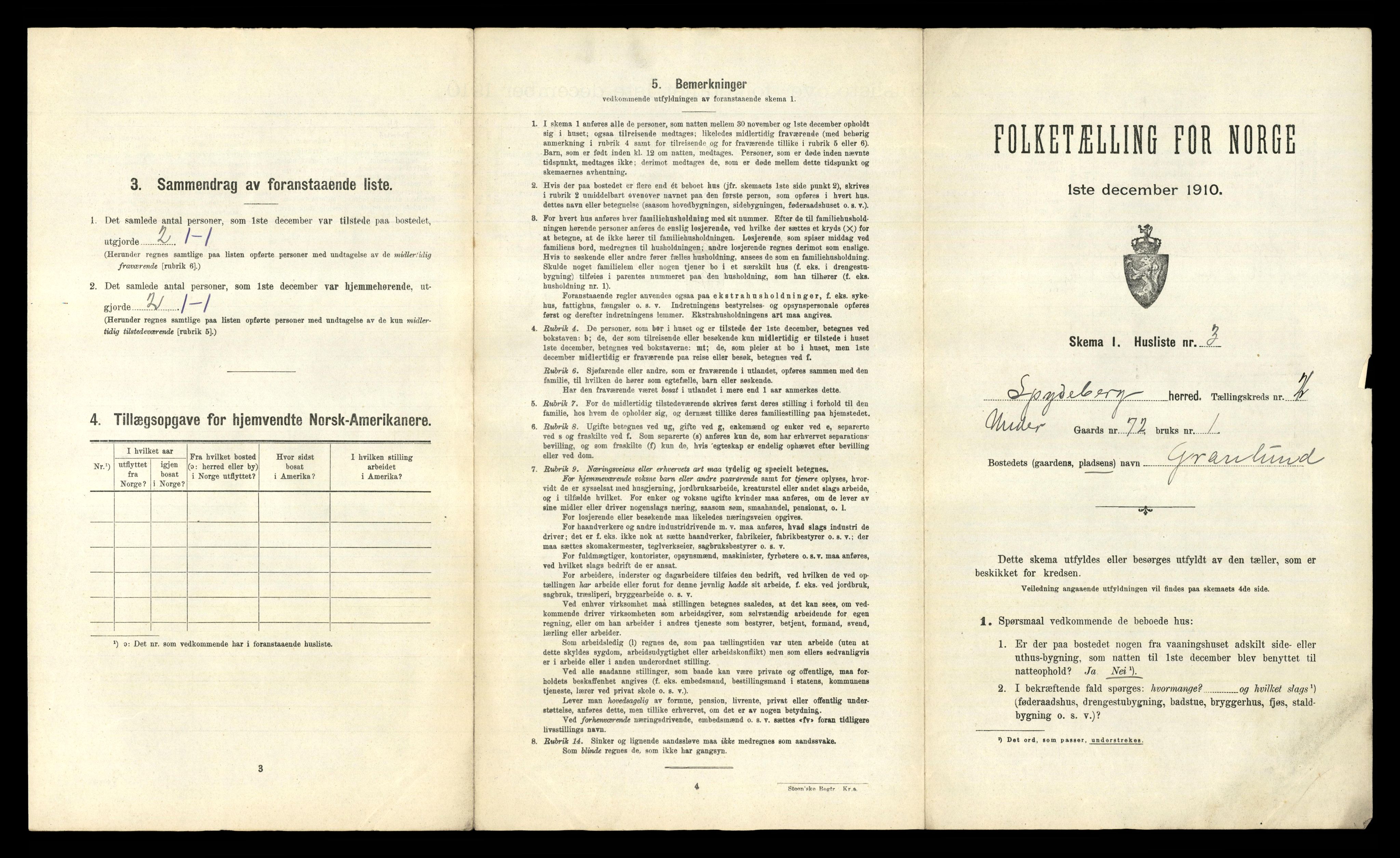 RA, 1910 census for Spydeberg, 1910, p. 35