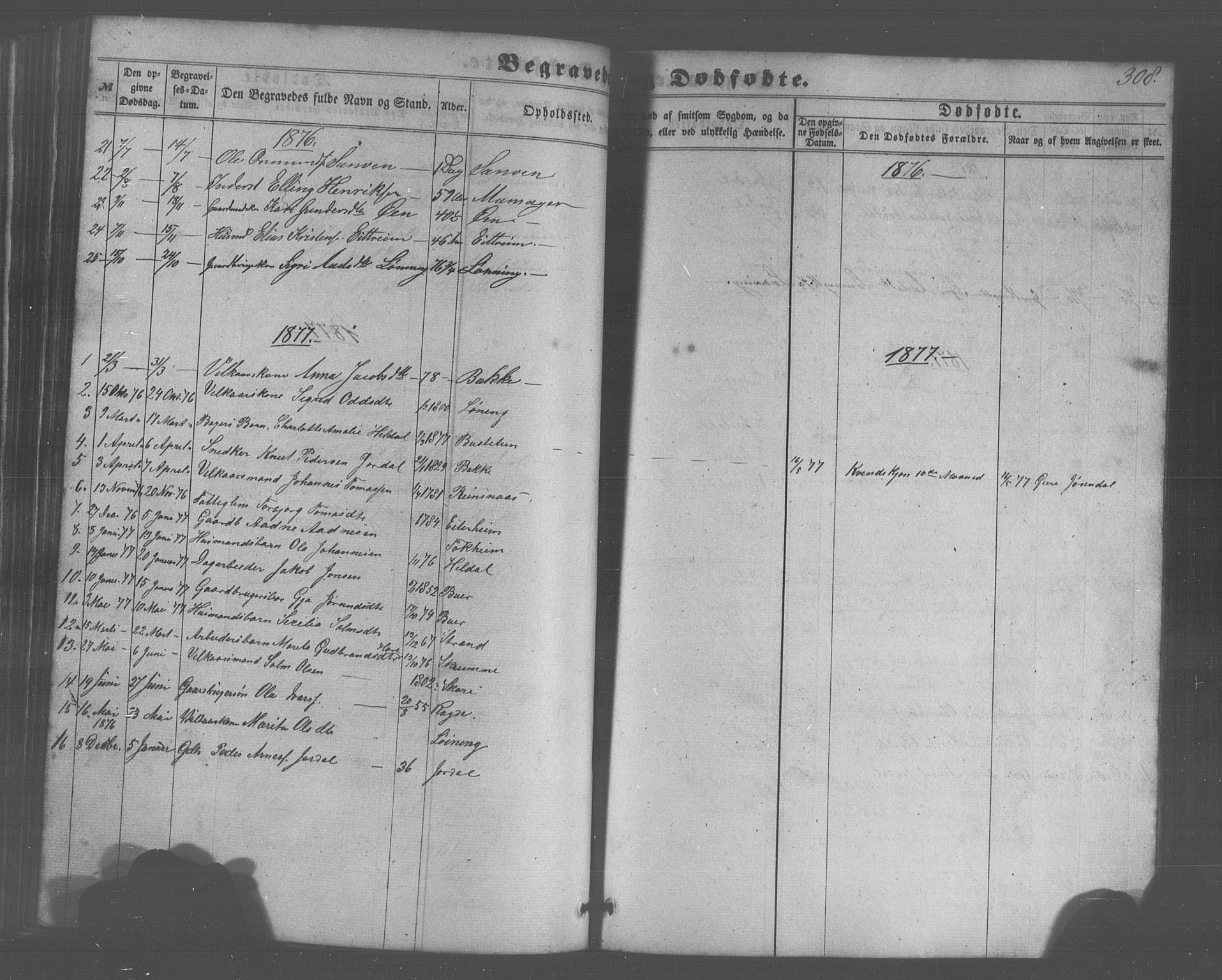 Odda Sokneprestembete, SAB/A-77201/H/Hab: Parish register (copy) no. A 4, 1858-1886, p. 308