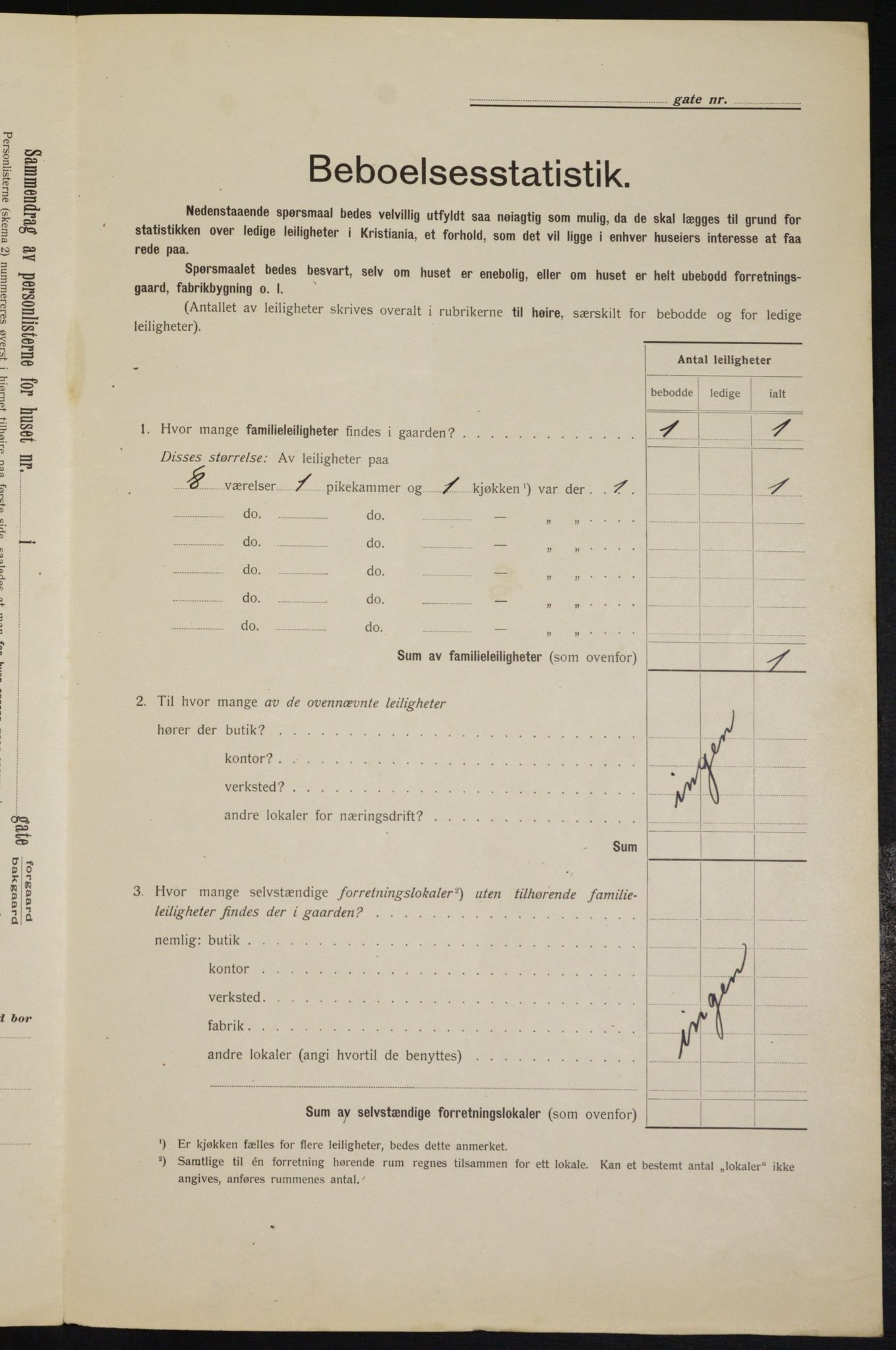 OBA, Municipal Census 1912 for Kristiania, 1912, p. 121816