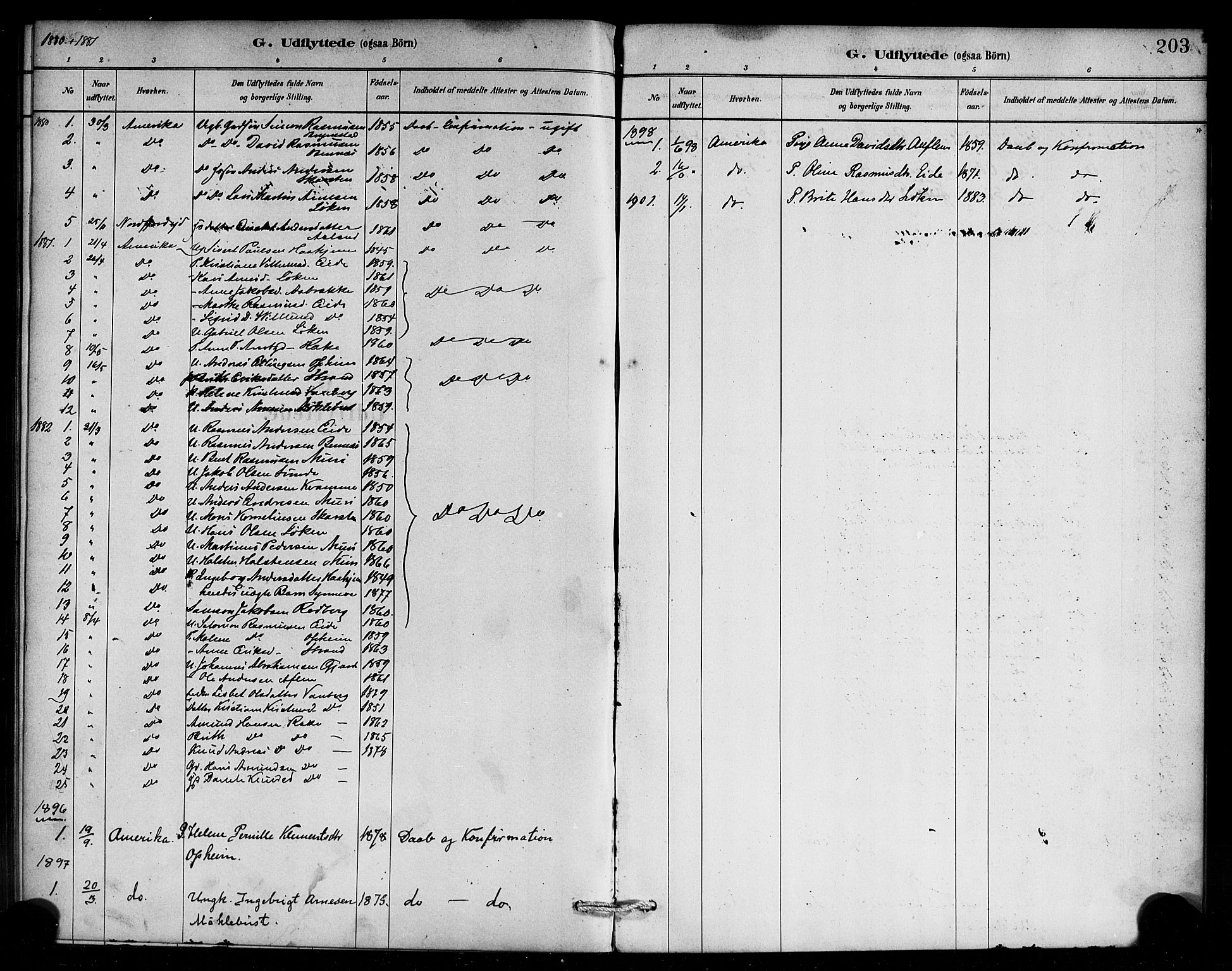 Innvik sokneprestembete, AV/SAB-A-80501: Parish register (official) no. C 1, 1879-1900, p. 203