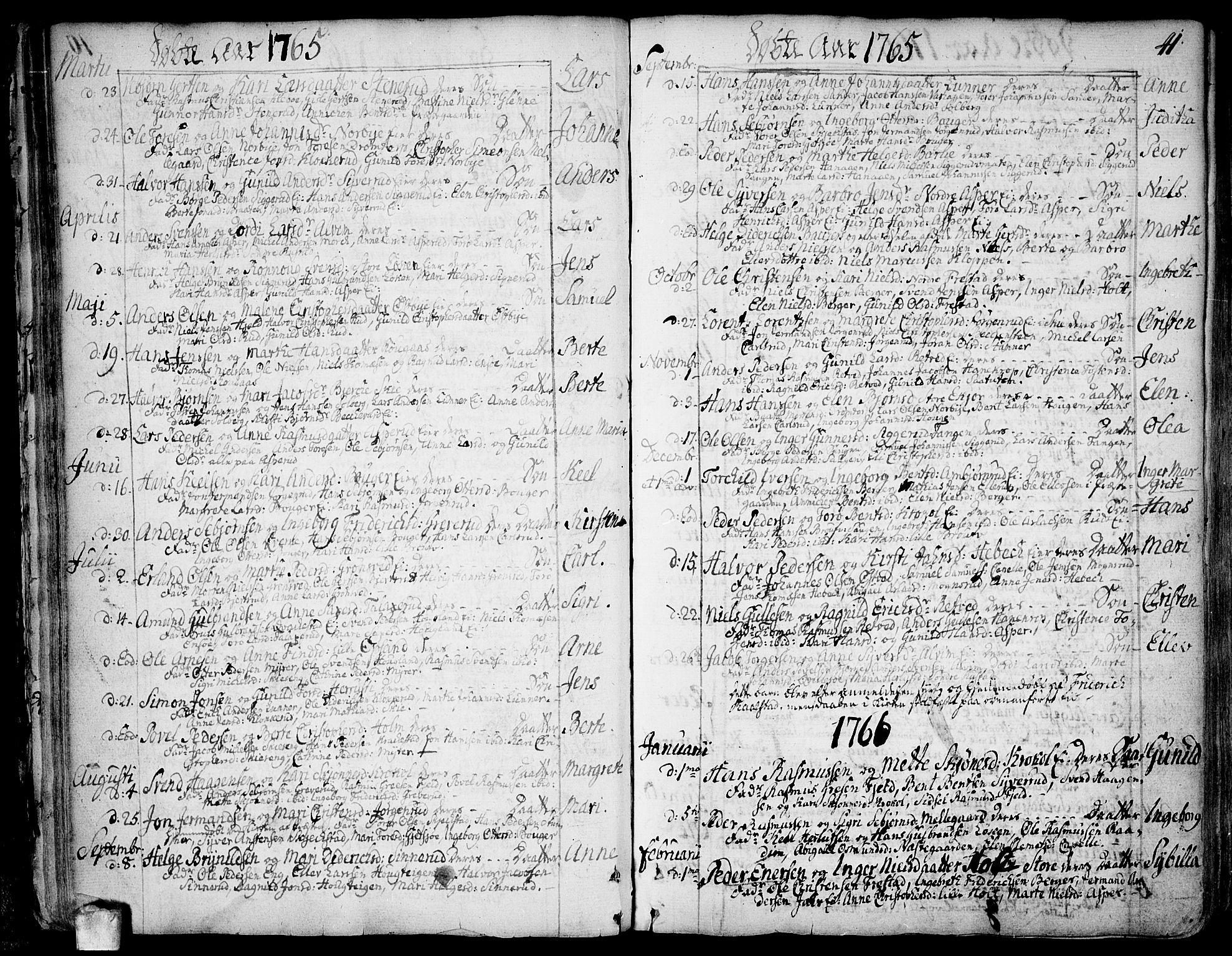 Kråkstad prestekontor Kirkebøker, SAO/A-10125a/F/Fa/L0001: Parish register (official) no. I 1, 1736-1785, p. 41