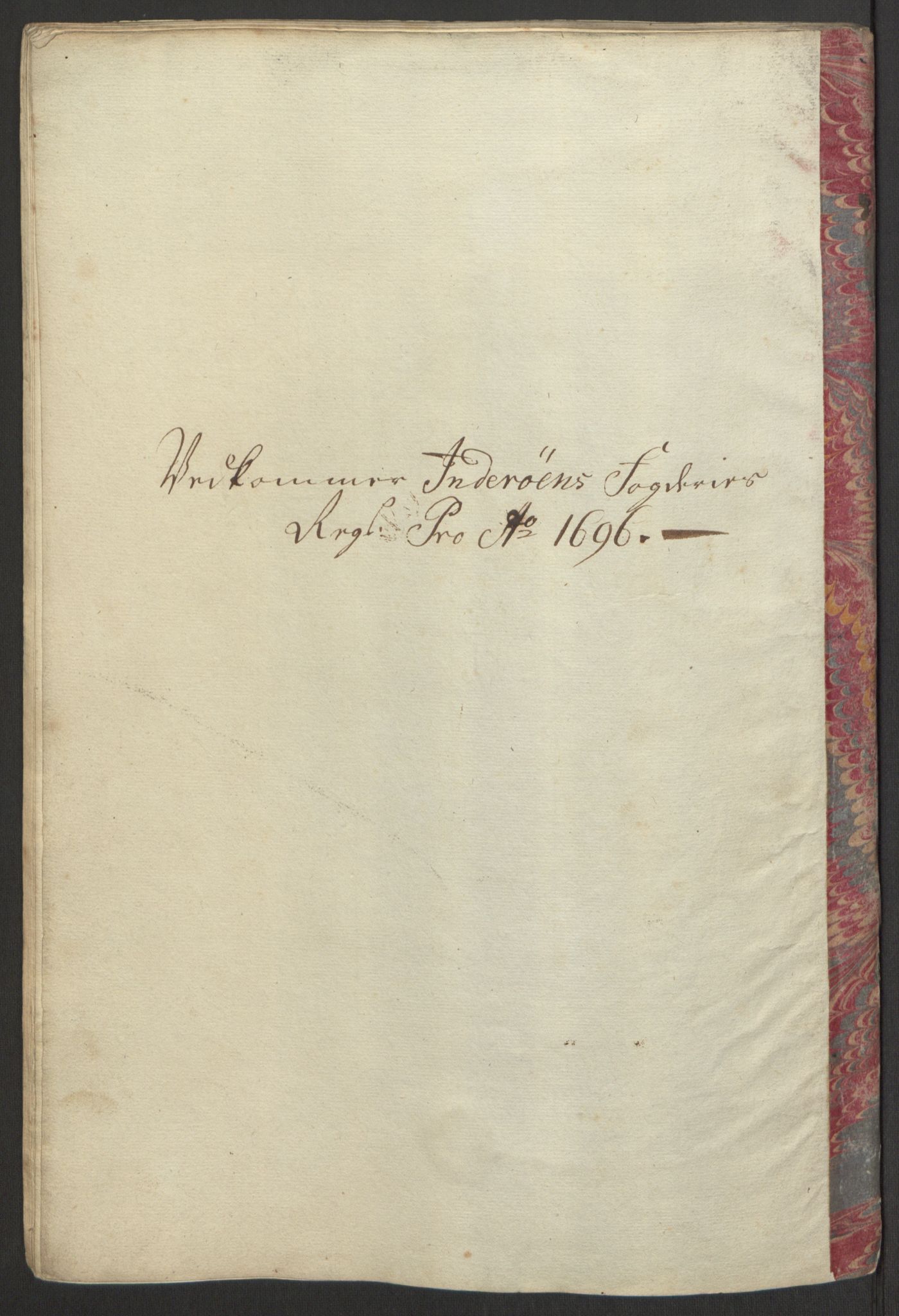 Rentekammeret inntil 1814, Reviderte regnskaper, Fogderegnskap, AV/RA-EA-4092/R63/L4309: Fogderegnskap Inderøy, 1695-1697, p. 154