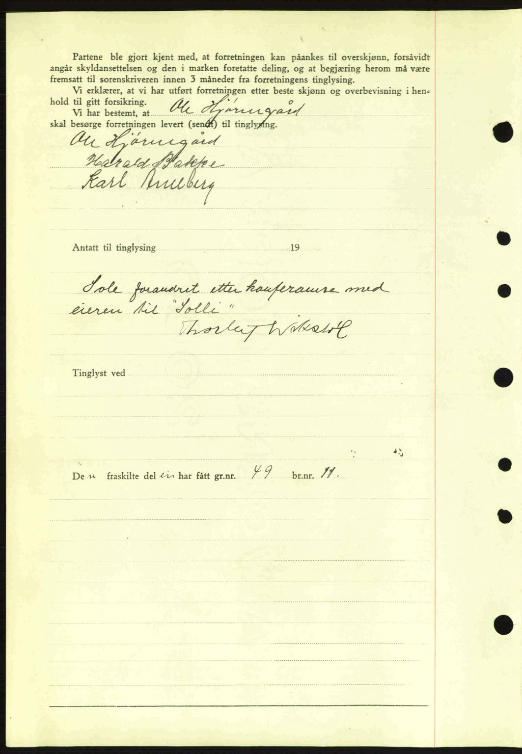 Idd og Marker sorenskriveri, AV/SAO-A-10283/G/Gb/Gbb/L0005: Mortgage book no. A5, 1941-1943, Diary no: : 962/1942