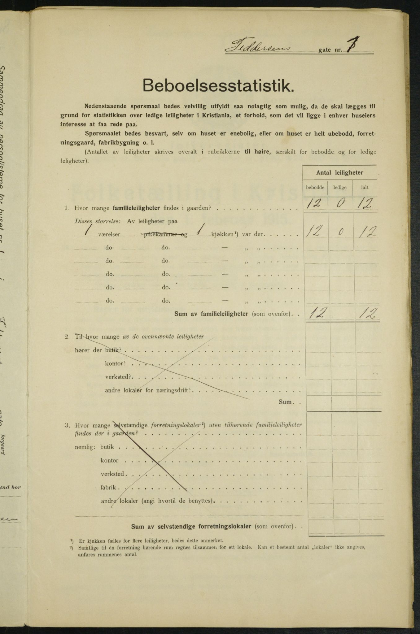 OBA, Municipal Census 1915 for Kristiania, 1915, p. 23543