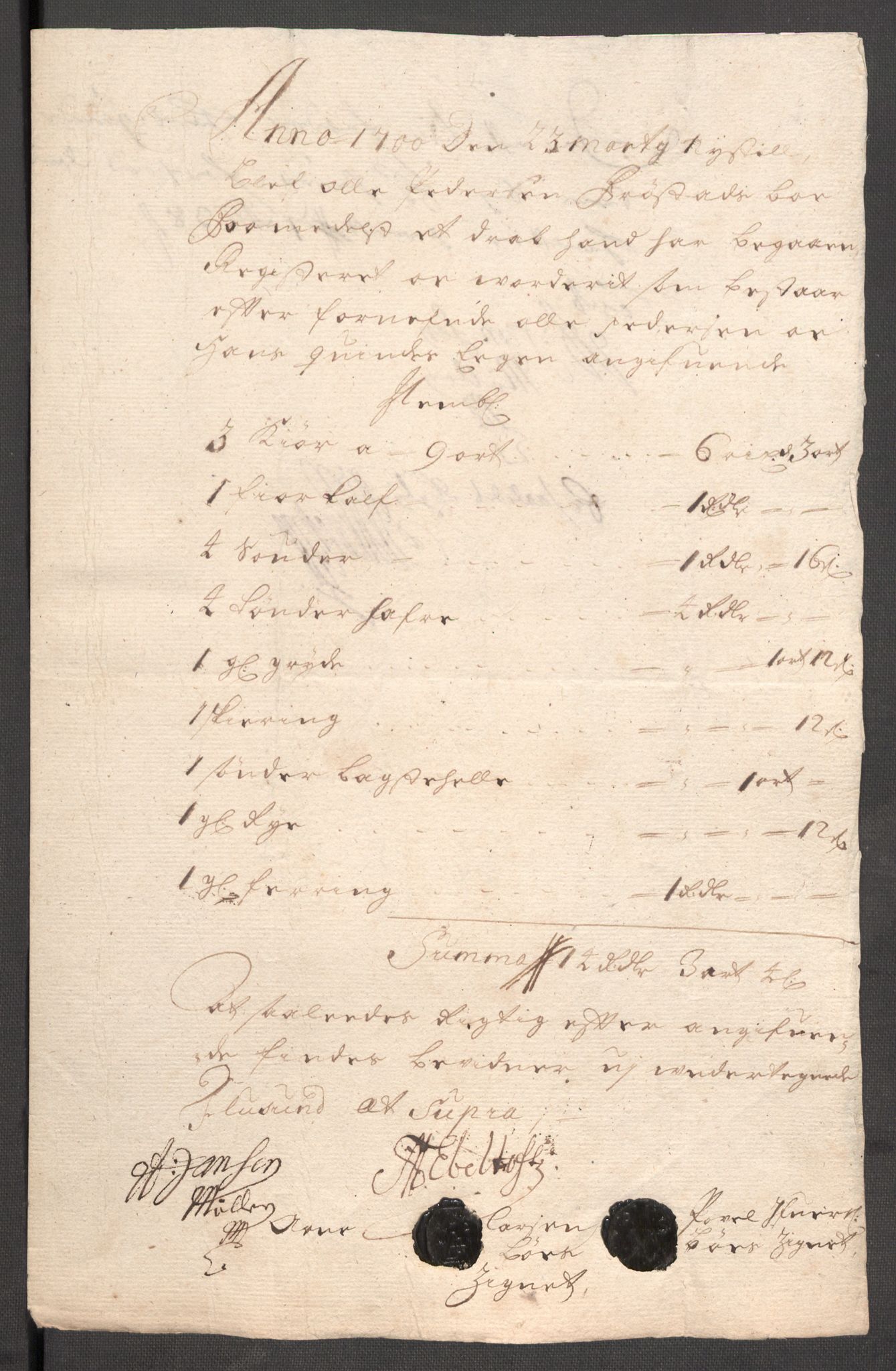 Rentekammeret inntil 1814, Reviderte regnskaper, Fogderegnskap, AV/RA-EA-4092/R54/L3558: Fogderegnskap Sunnmøre, 1700-1701, p. 242