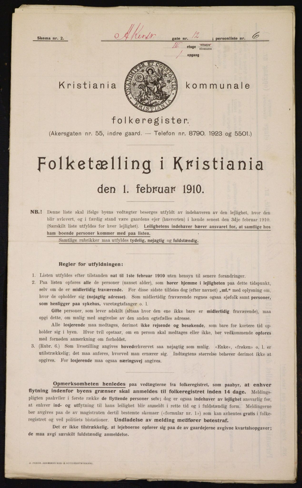 OBA, Municipal Census 1910 for Kristiania, 1910, p. 773