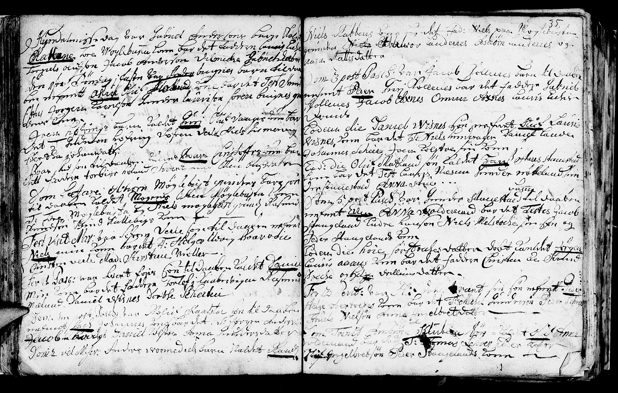 Avaldsnes sokneprestkontor, AV/SAST-A -101851/H/Ha/Haa/L0001: Parish register (official) no. A 1, 1711-1764, p. 35