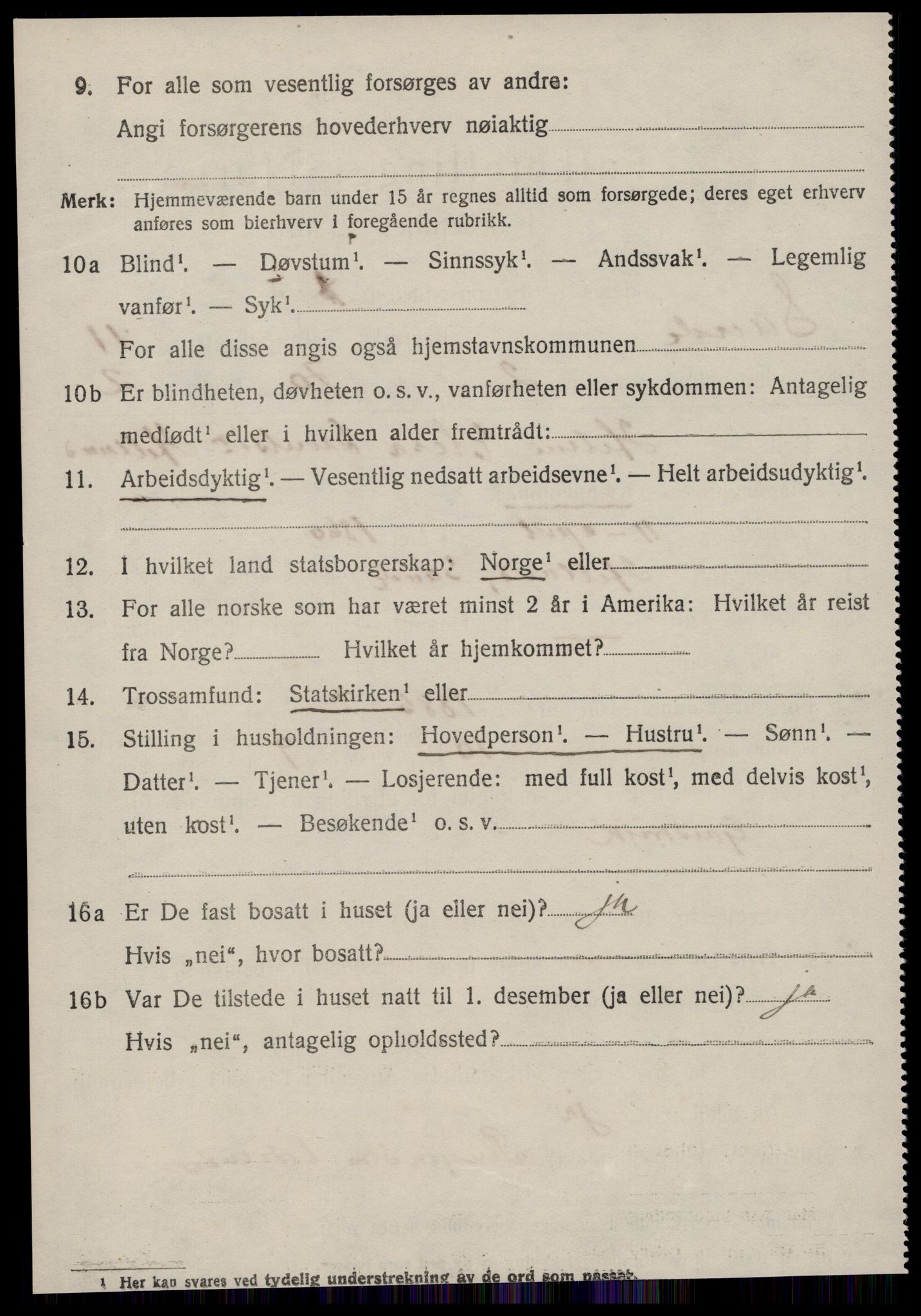 SAT, 1920 census for Sande (MR), 1920, p. 5735