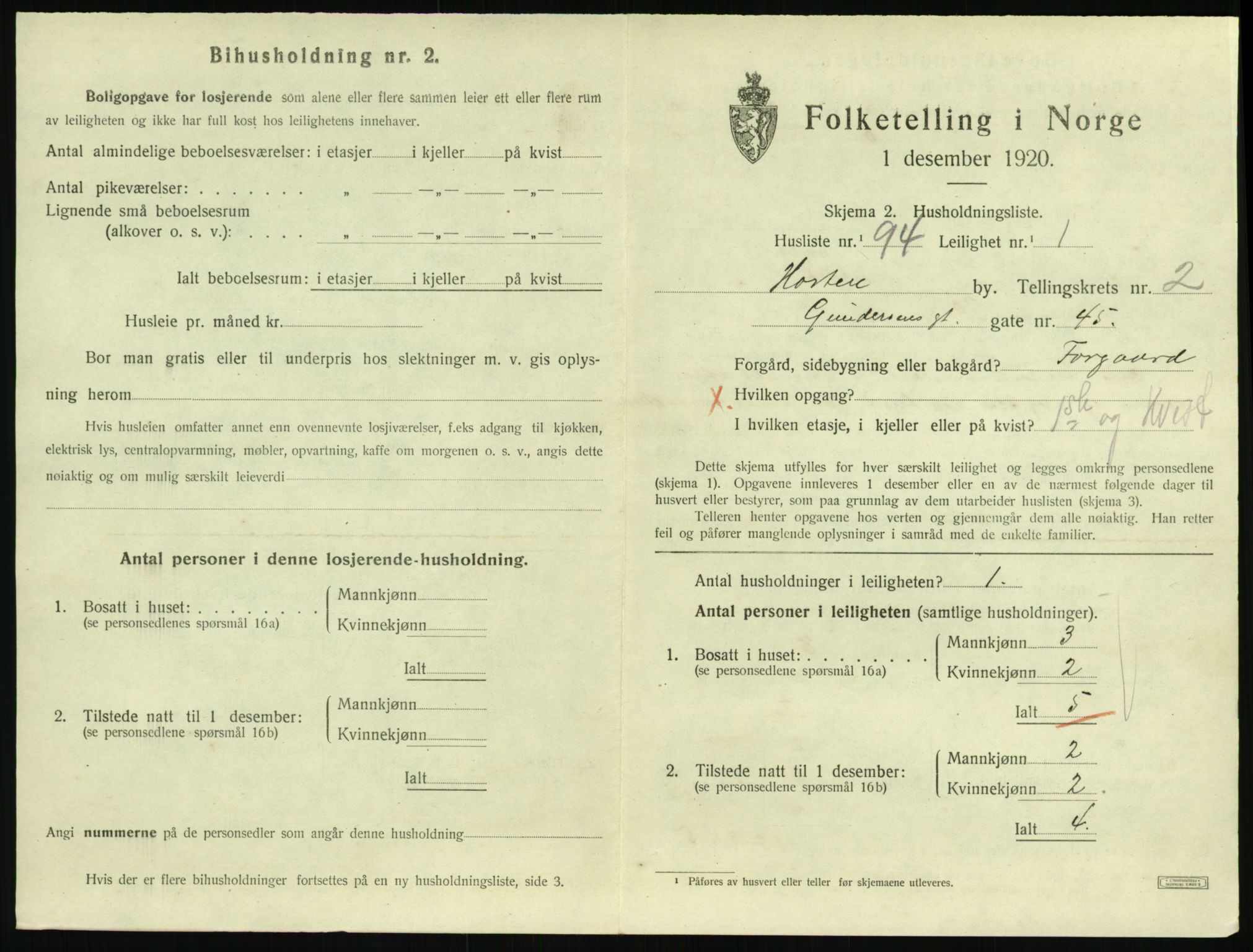 SAKO, 1920 census for Horten, 1920, p. 3691