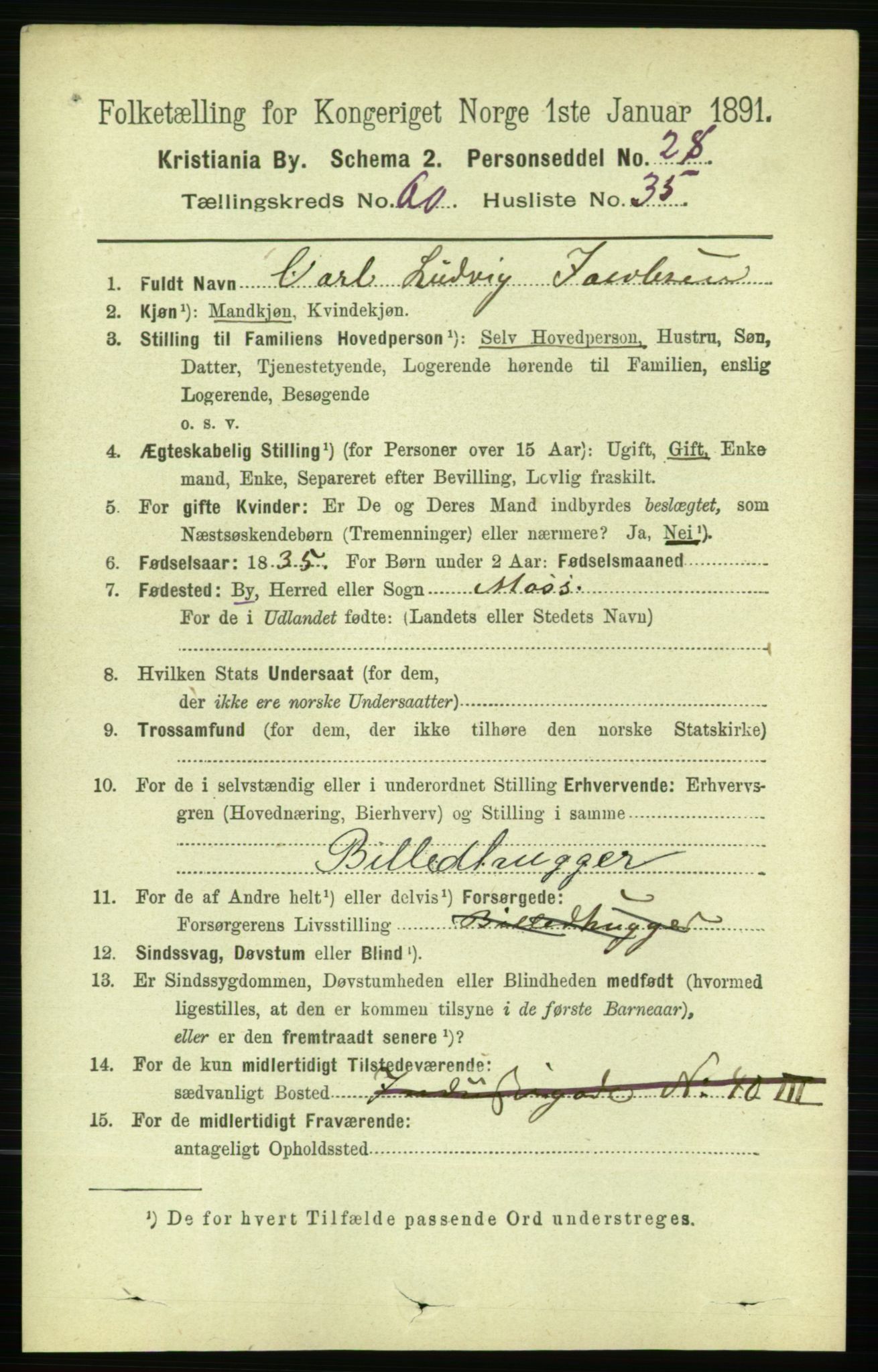 RA, 1891 census for 0301 Kristiania, 1891, p. 32307