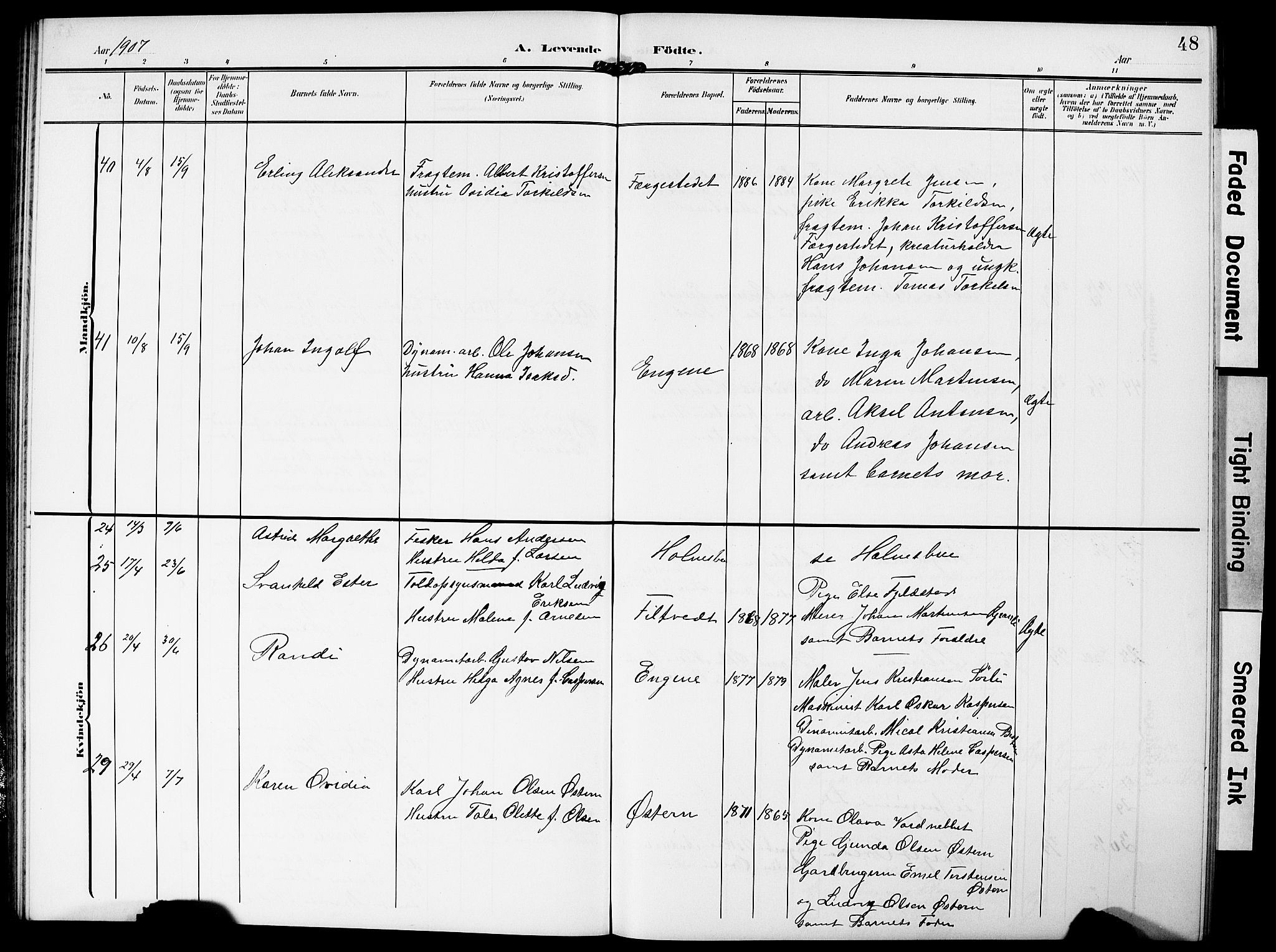 Hurum kirkebøker, AV/SAKO-A-229/G/Ga/L0004: Parish register (copy) no. I 4, 1904-1909, p. 48
