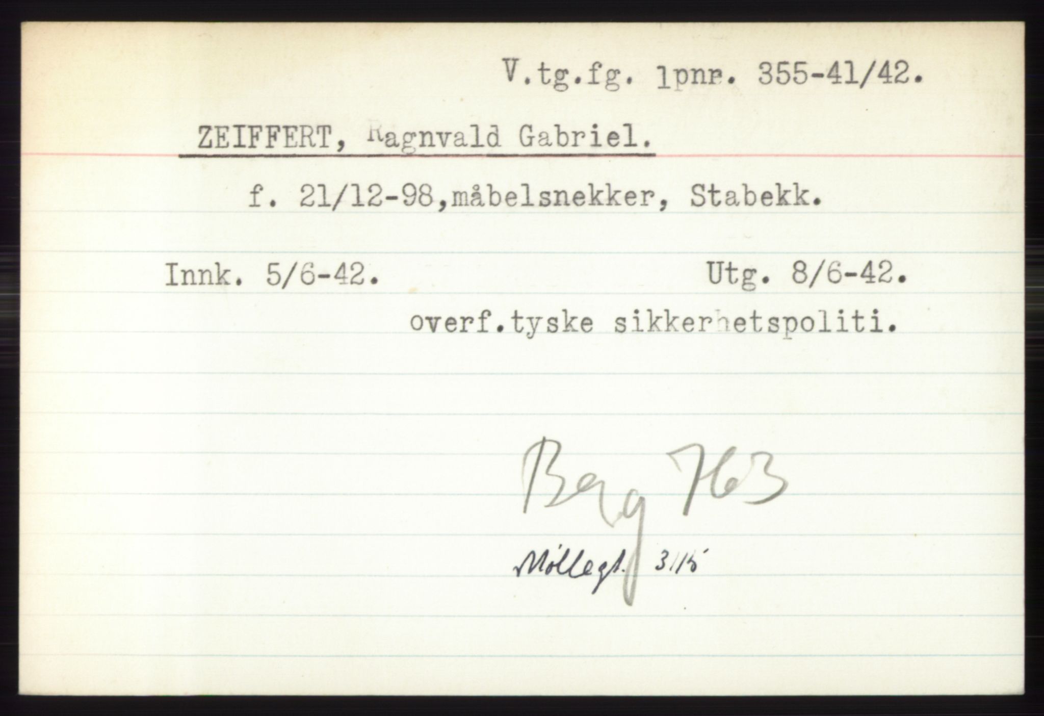 Statspolitiet - Hovedkontoret / Osloavdelingen, AV/RA-S-1329/C/Ck/Cke/L0005: Fangeregister; etternavn S - Å, 1941-1945, p. 690