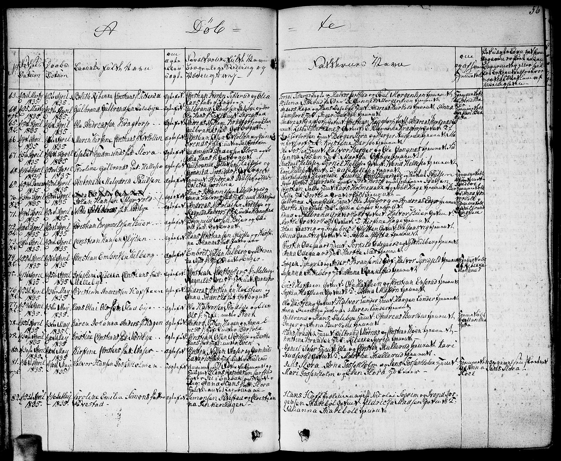 Høland prestekontor Kirkebøker, SAO/A-10346a/F/Fa/L0008: Parish register (official) no. I 8, 1827-1845, p. 56