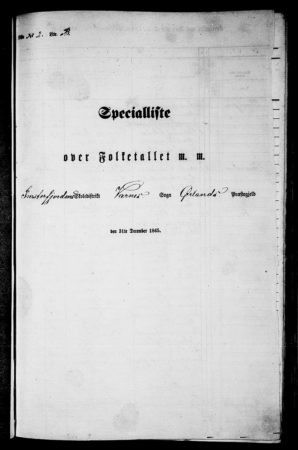 RA, 1865 census for Ørland, 1865, p. 43