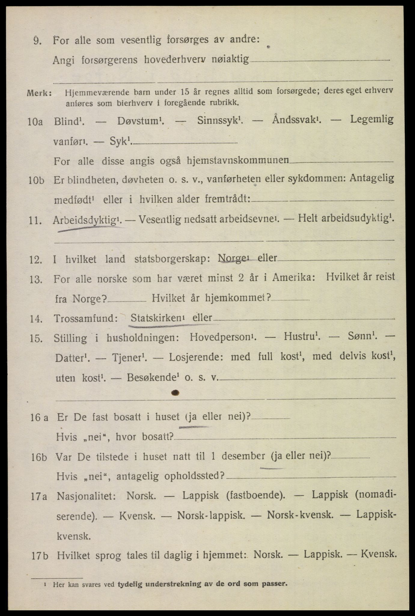 SAT, 1920 census for Borge, 1920, p. 5610