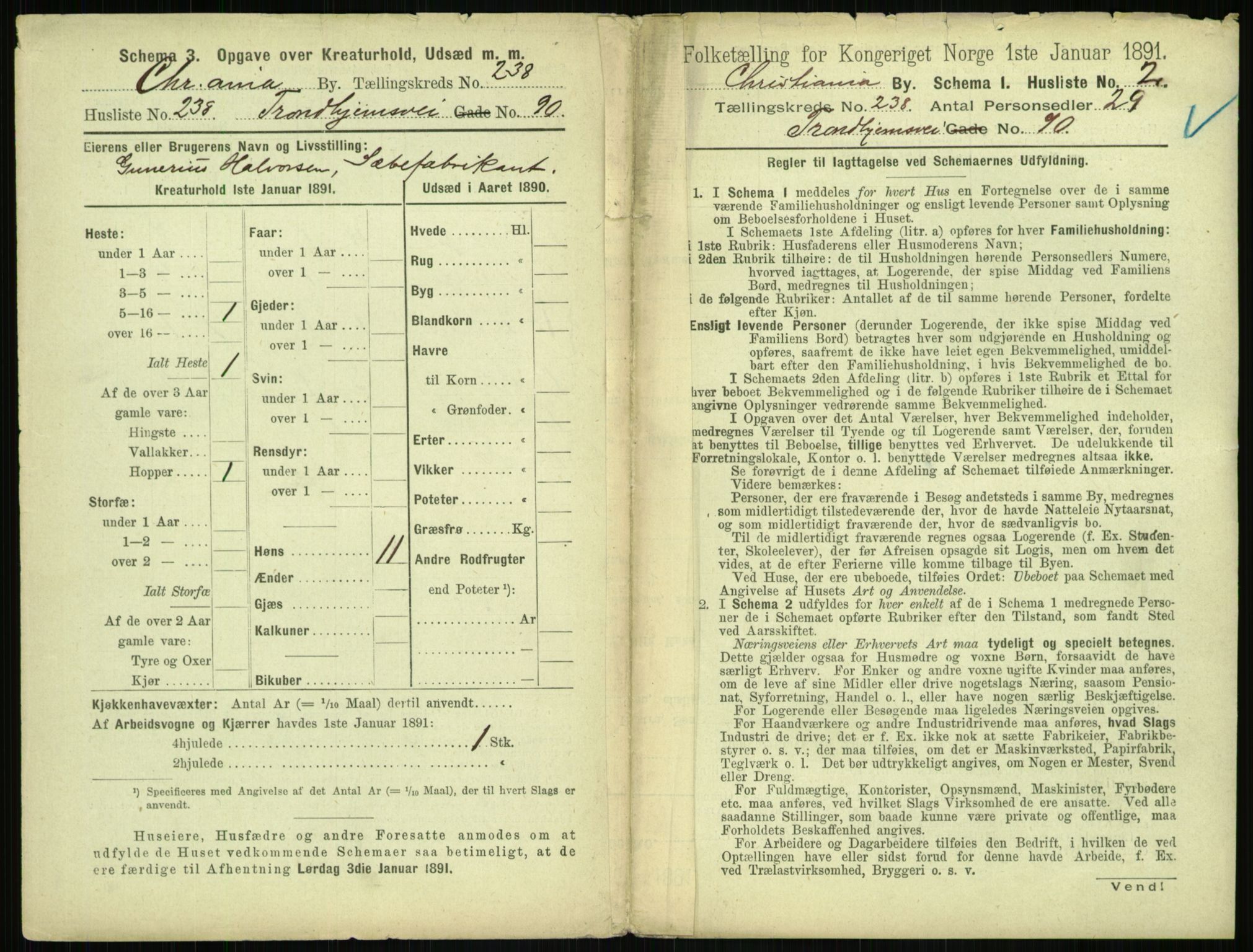 RA, 1891 census for 0301 Kristiania, 1891, p. 144711