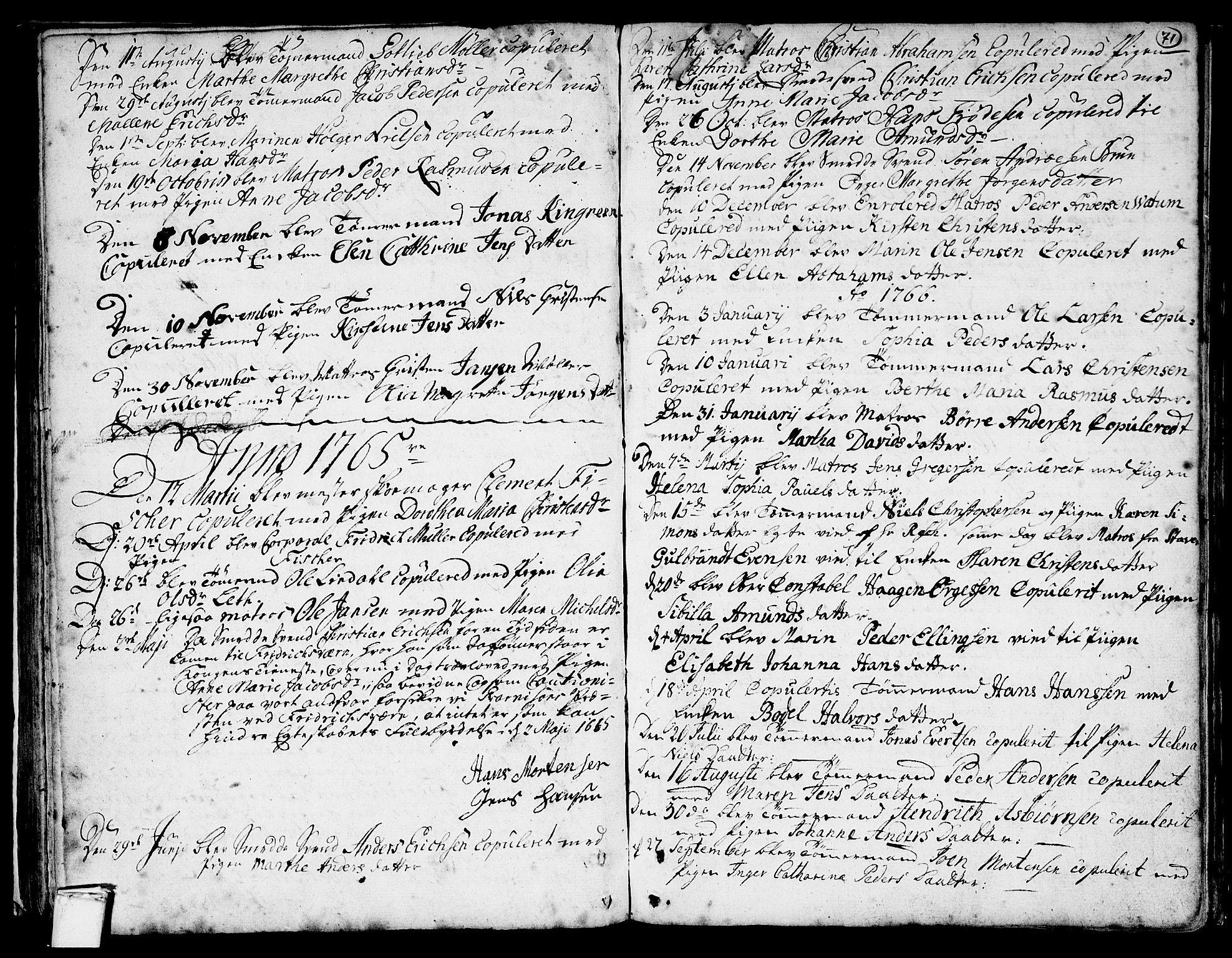 Stavern kirkebøker, AV/SAKO-A-318/F/Fa/L0001: Parish register (official) no. 1, 1756-1782, p. 71