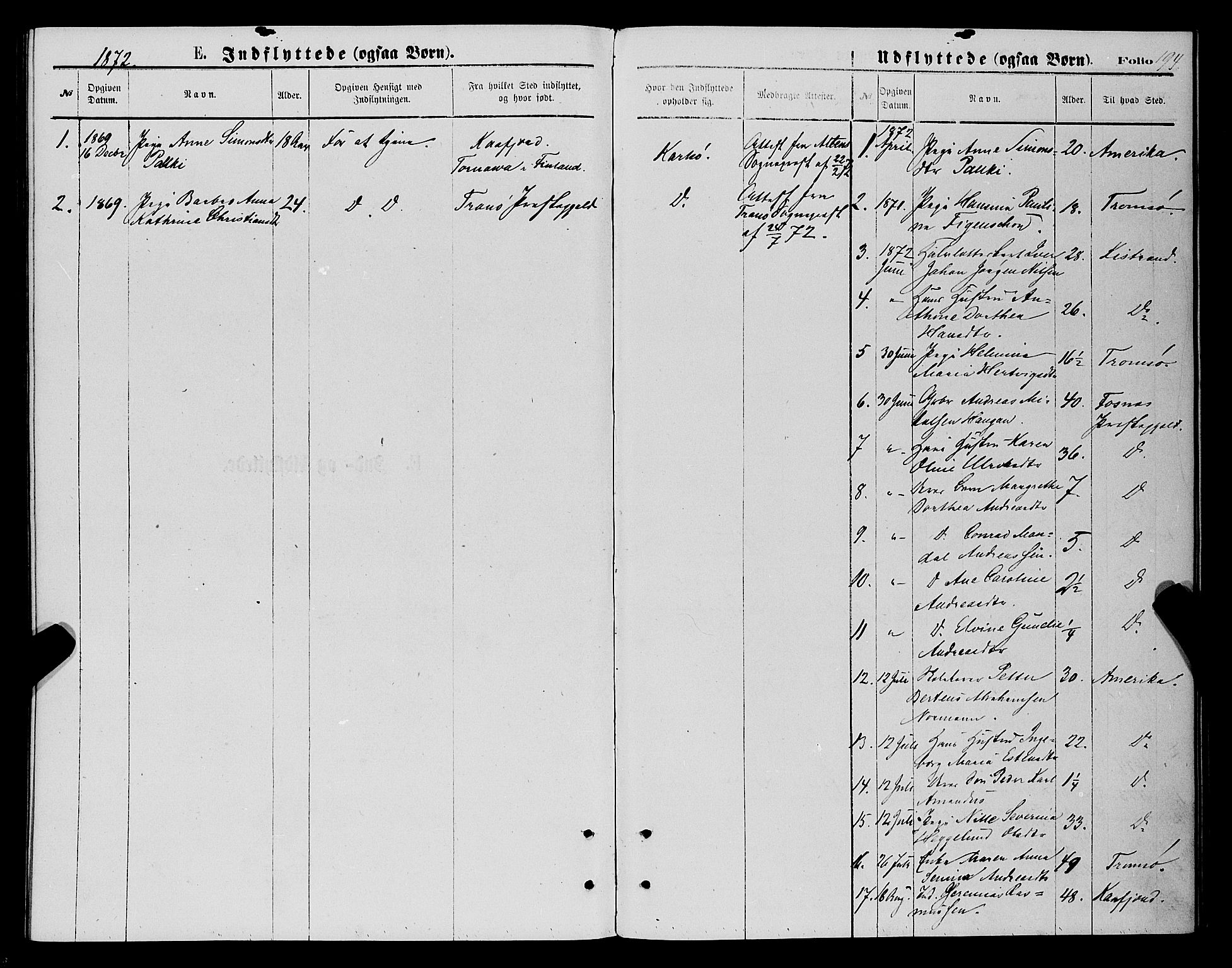 Karlsøy sokneprestembete, SATØ/S-1299/H/Ha/Haa/L0005kirke: Parish register (official) no. 5, 1872-1878, p. 194