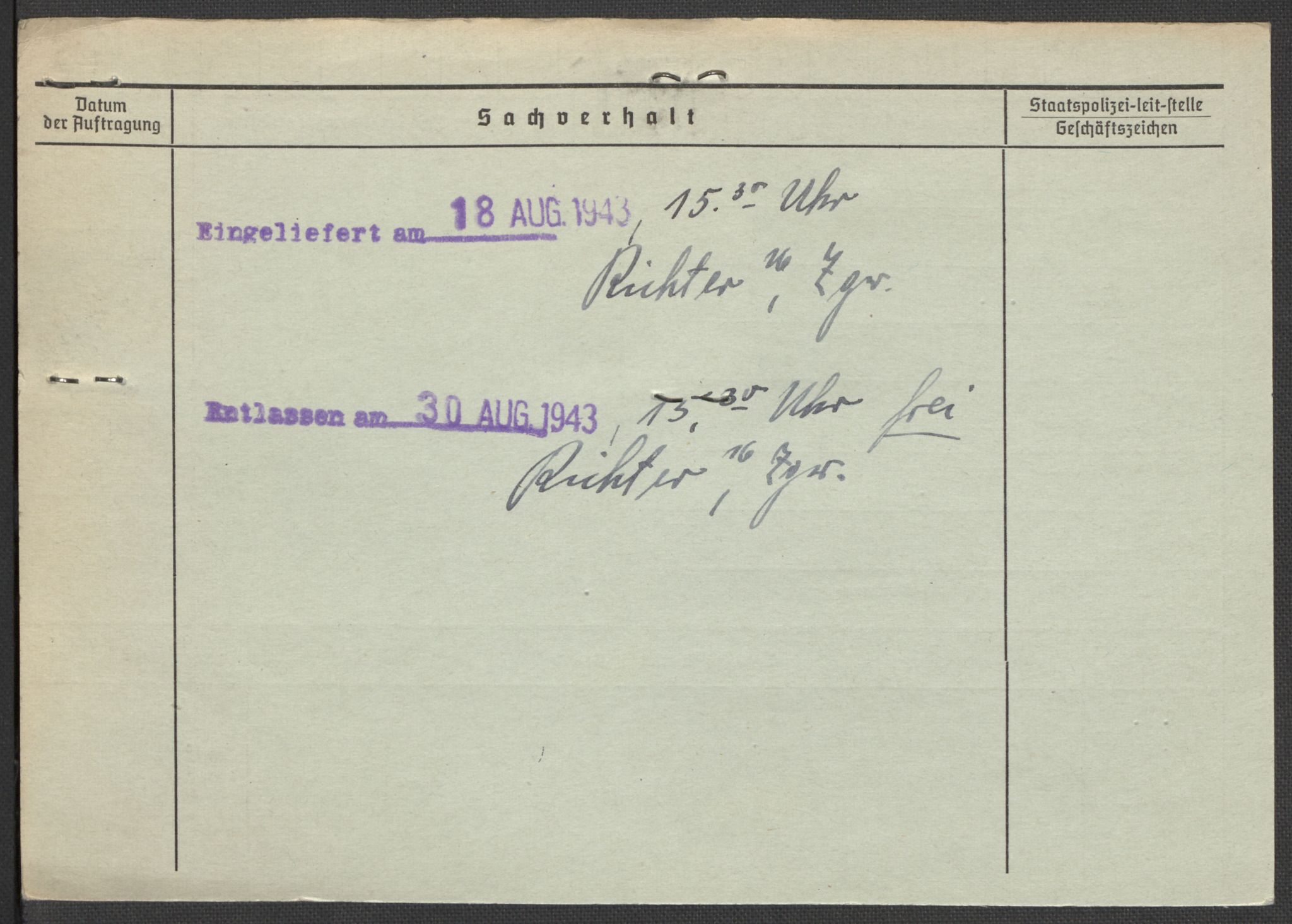 Befehlshaber der Sicherheitspolizei und des SD, AV/RA-RAFA-5969/E/Ea/Eaa/L0002: Register over norske fanger i Møllergata 19: Bj-Eng, 1940-1945, p. 852