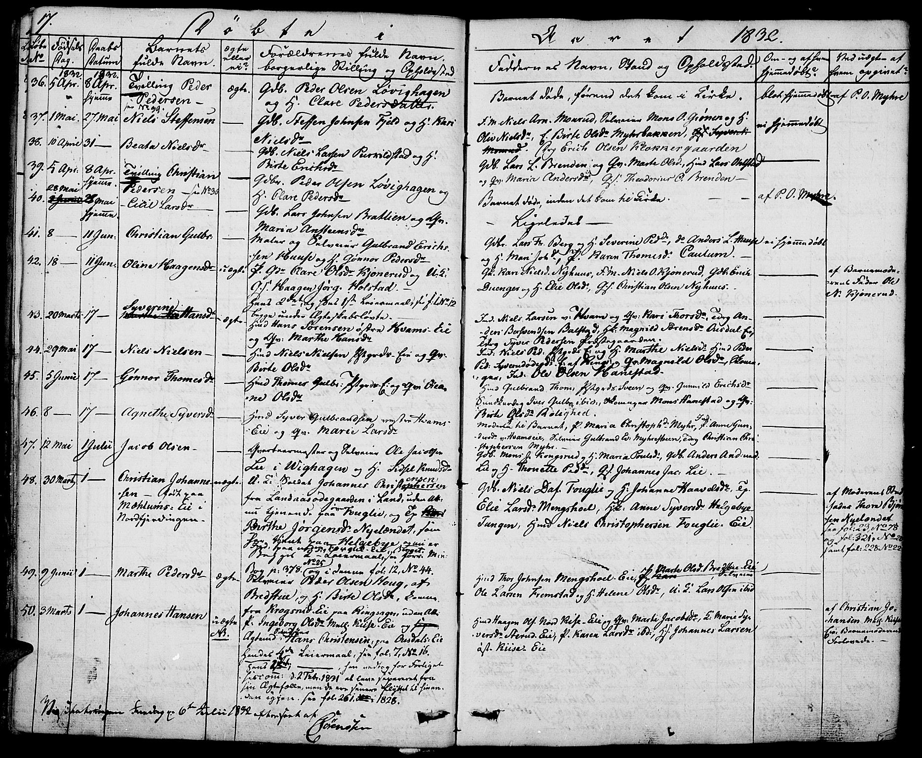 Nes prestekontor, Hedmark, SAH/PREST-020/K/Ka/L0003: Parish register (official) no. 3, 1827-1851, p. 17