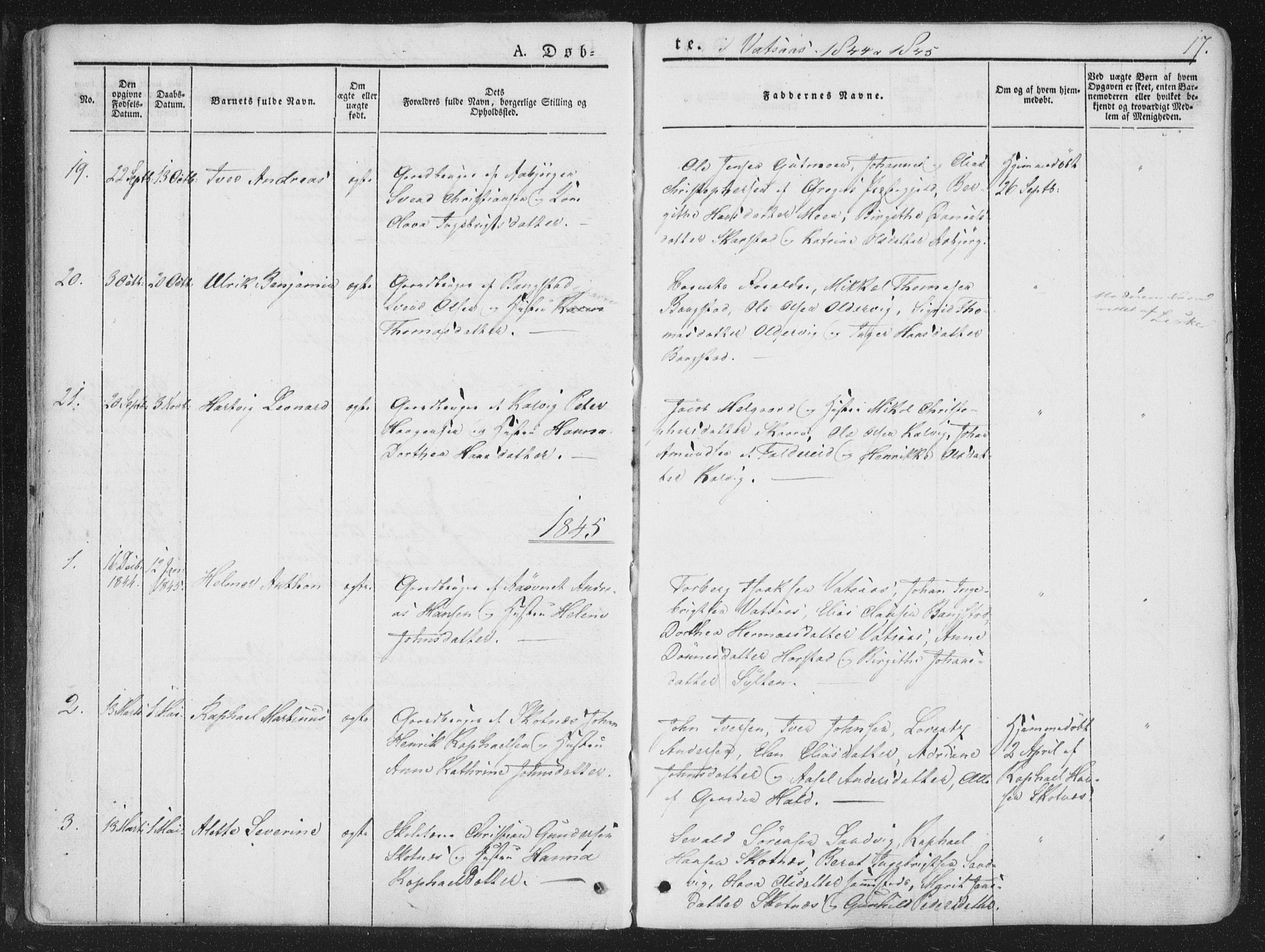 Ministerialprotokoller, klokkerbøker og fødselsregistre - Nordland, AV/SAT-A-1459/810/L0144: Parish register (official) no. 810A07 /1, 1841-1862, p. 17