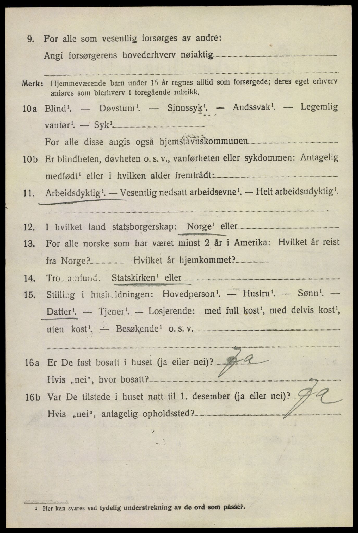 SAKO, 1920 census for Bø (Telemark), 1920, p. 2837