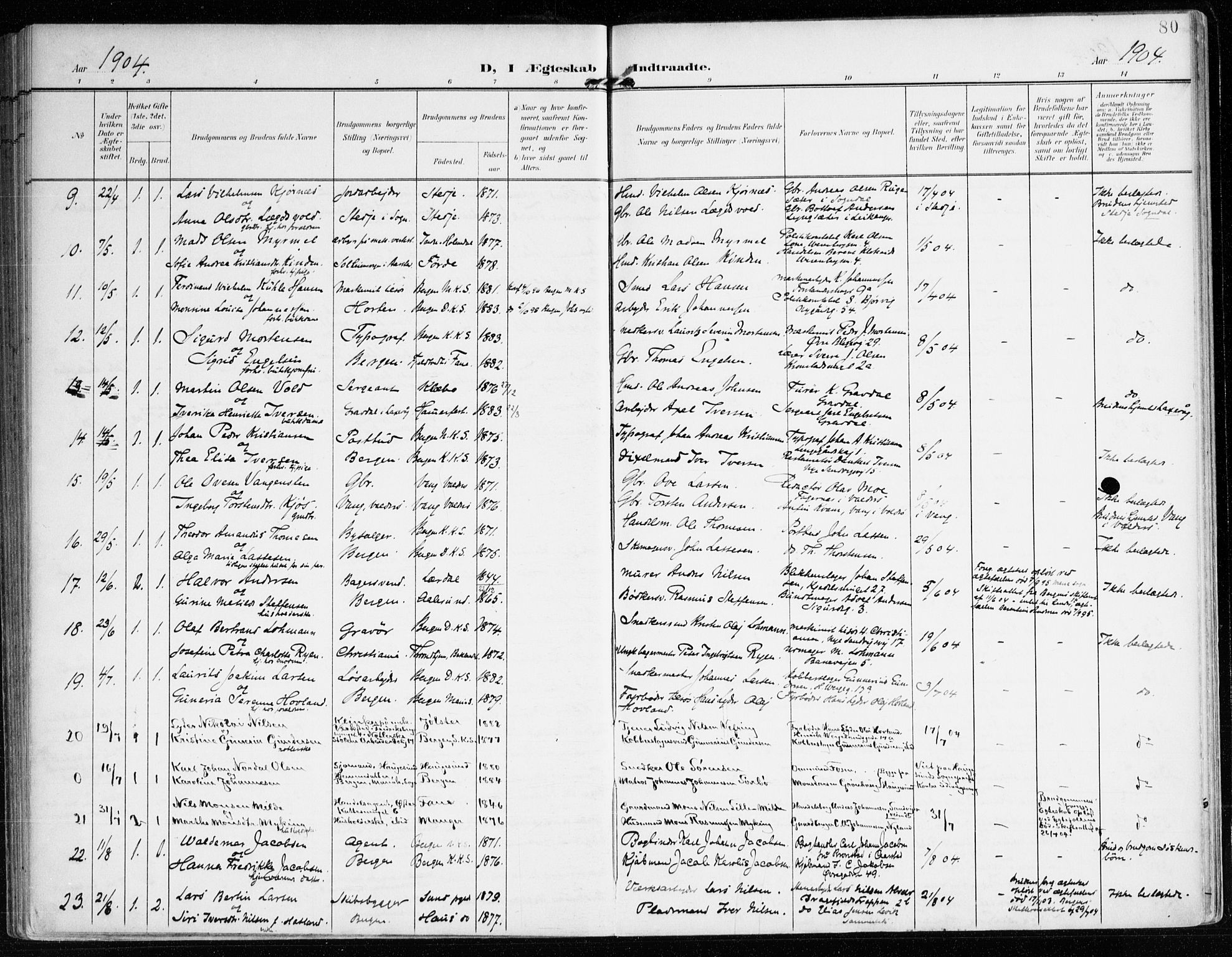 Mariakirken Sokneprestembete, SAB/A-76901/H/Haa/L0014: Parish register (official) no. C 2, 1900-1916, p. 80