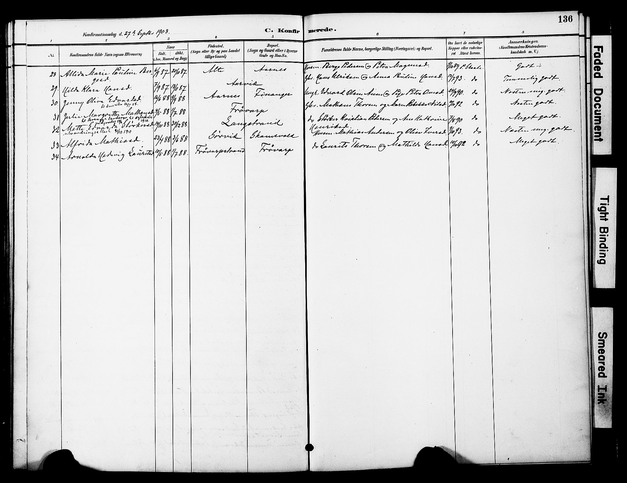 Ministerialprotokoller, klokkerbøker og fødselsregistre - Nord-Trøndelag, SAT/A-1458/774/L0628: Parish register (official) no. 774A02, 1887-1903, p. 136