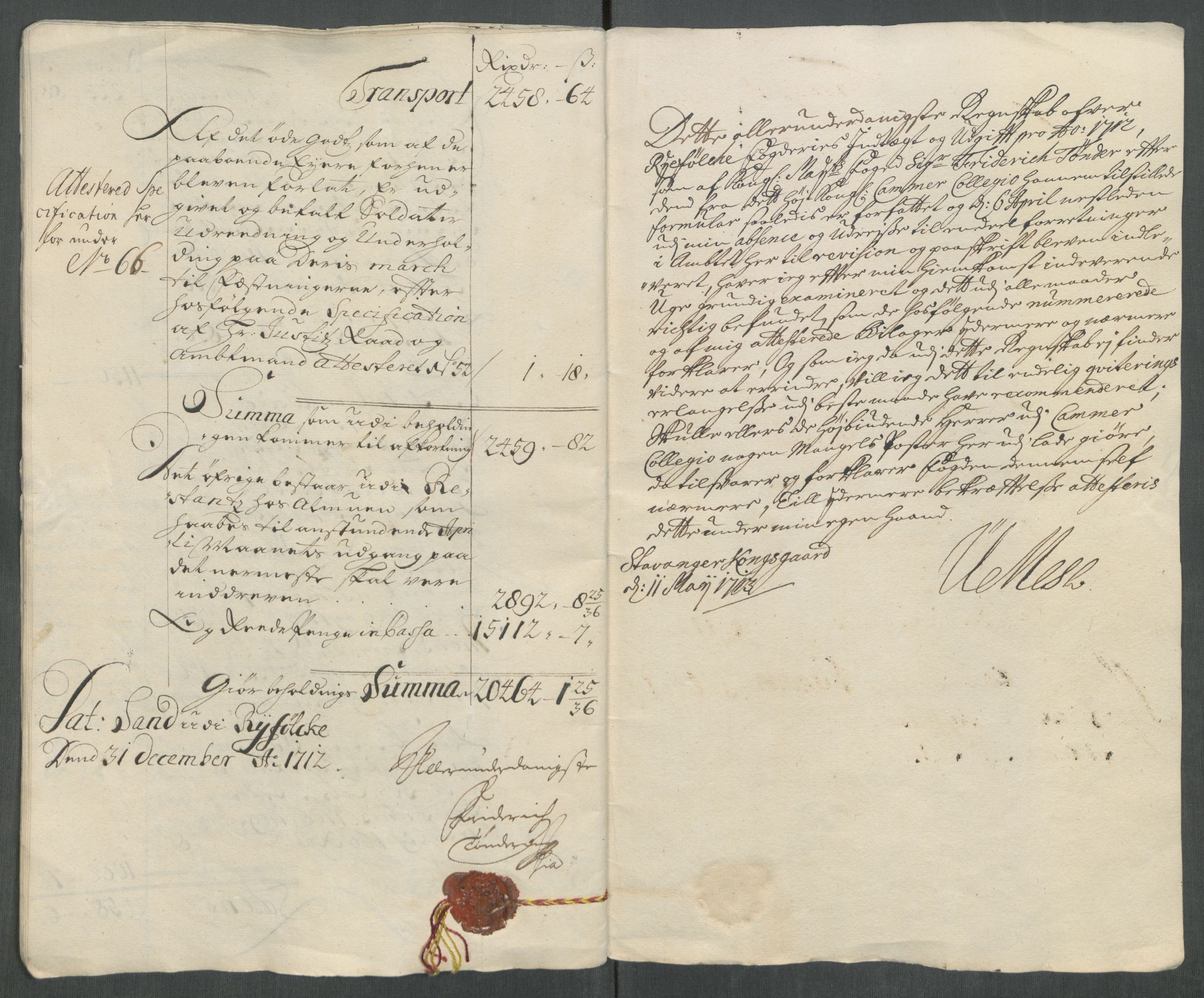 Rentekammeret inntil 1814, Reviderte regnskaper, Fogderegnskap, AV/RA-EA-4092/R47/L2865: Fogderegnskap Ryfylke, 1712, p. 22