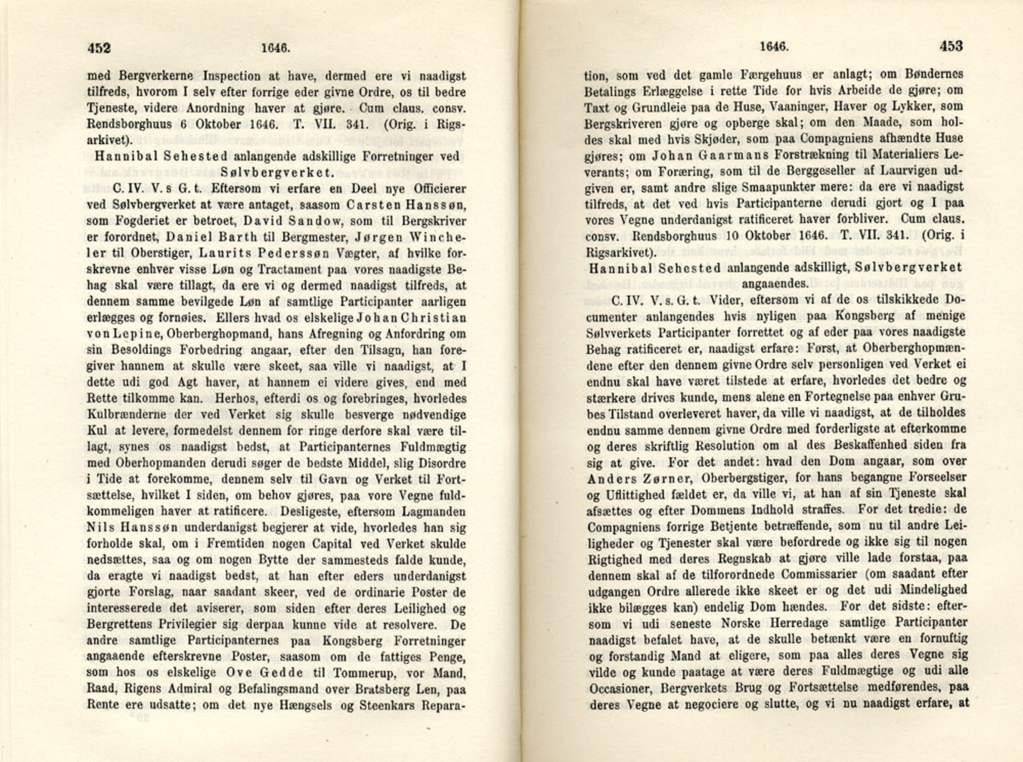 Publikasjoner utgitt av Det Norske Historiske Kildeskriftfond, PUBL/-/-/-: Norske Rigs-Registranter, bind 8, 1641-1648, p. 452-453