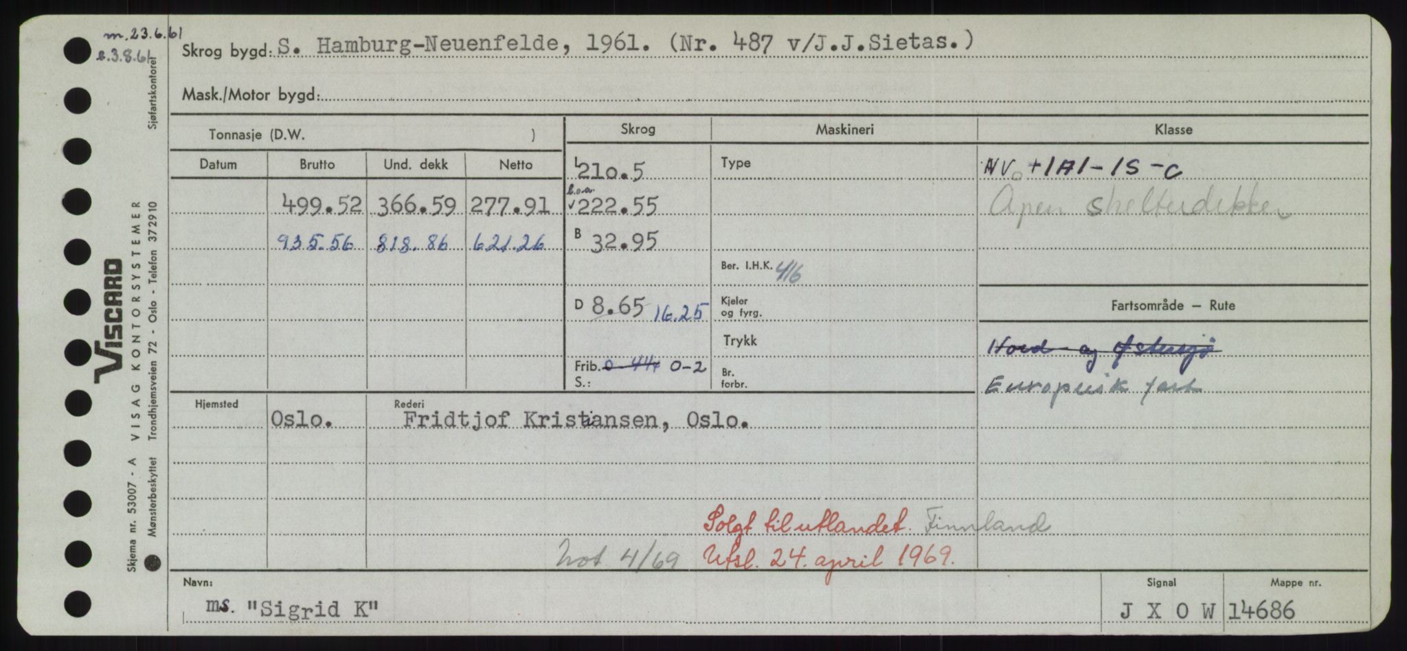 Sjøfartsdirektoratet med forløpere, Skipsmålingen, RA/S-1627/H/Hd/L0033: Fartøy, Sevi-Sjø, p. 97