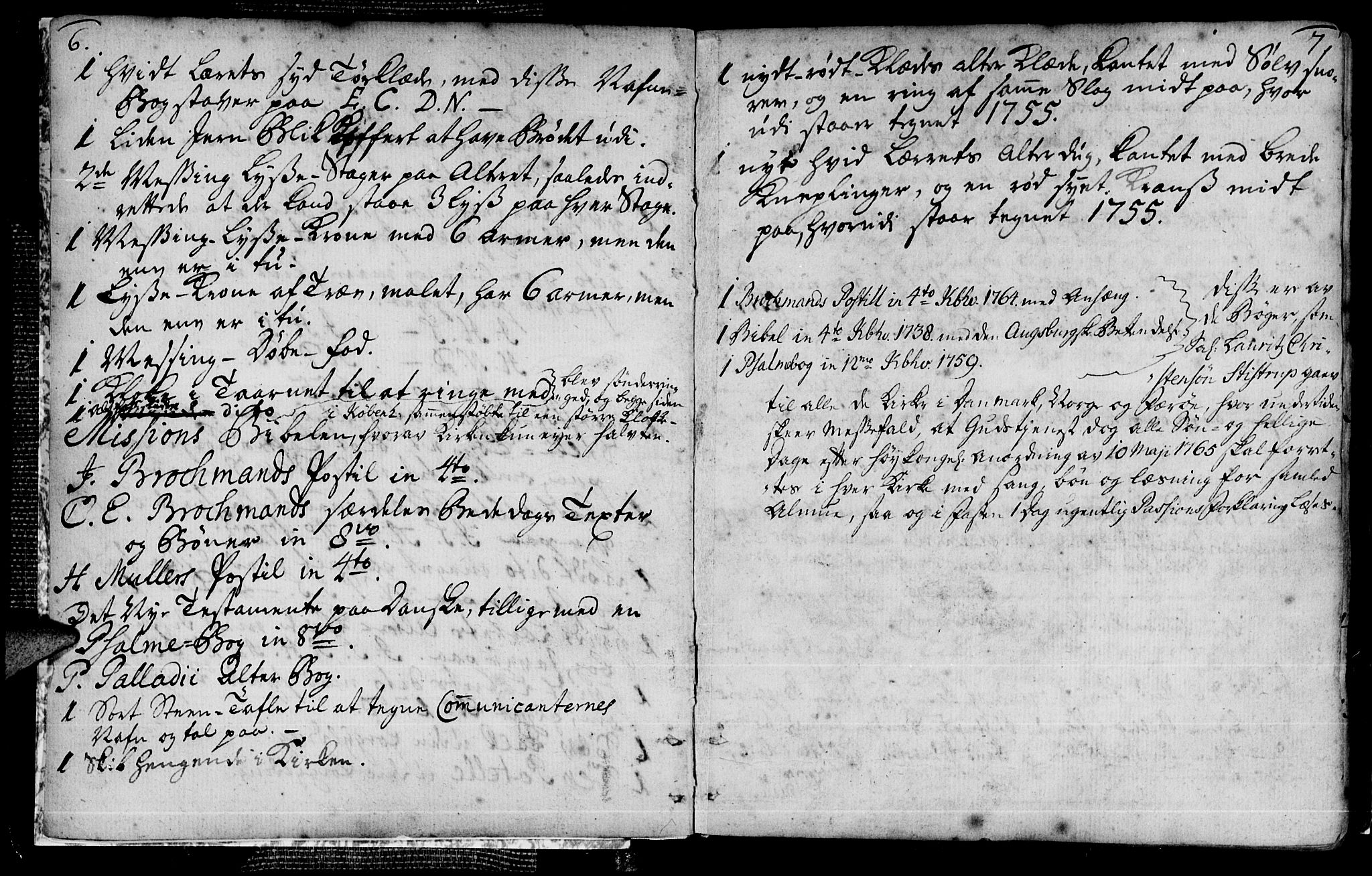 Ministerialprotokoller, klokkerbøker og fødselsregistre - Møre og Romsdal, AV/SAT-A-1454/574/L0876: Parish register (official) no. 574A02, 1754-1814, p. 6-7